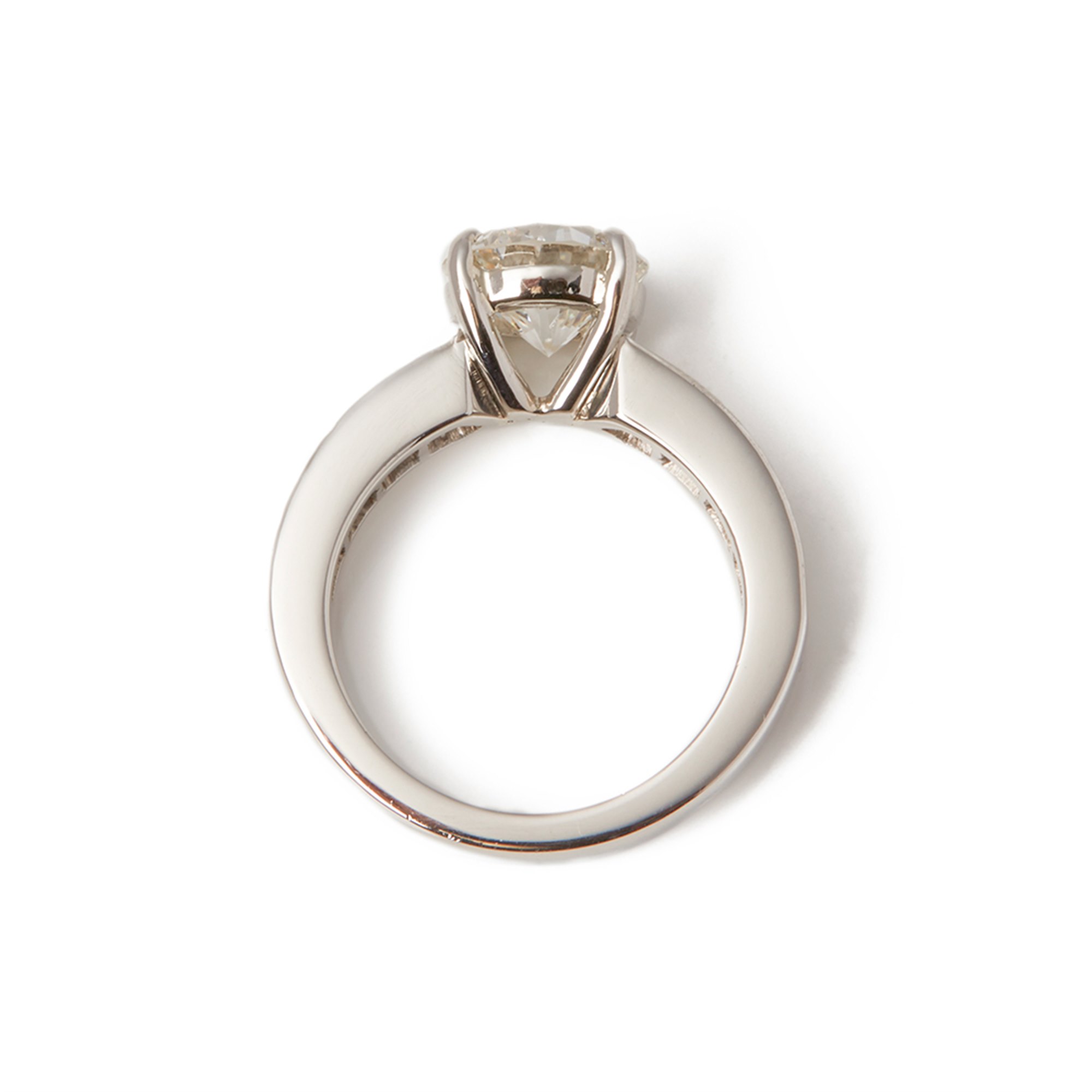Diamond Platinum Round Brilliant Cut Diamond Engagement Ring