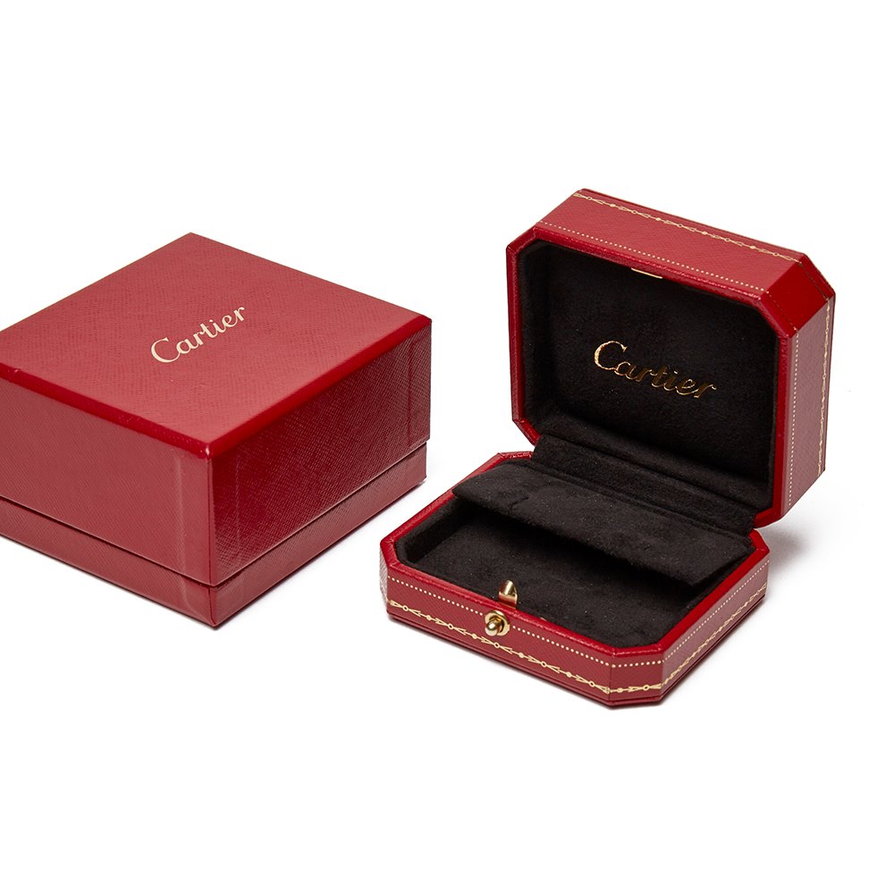 Cartier 18k White Gold Diamond C De Cartier Stud Earrings