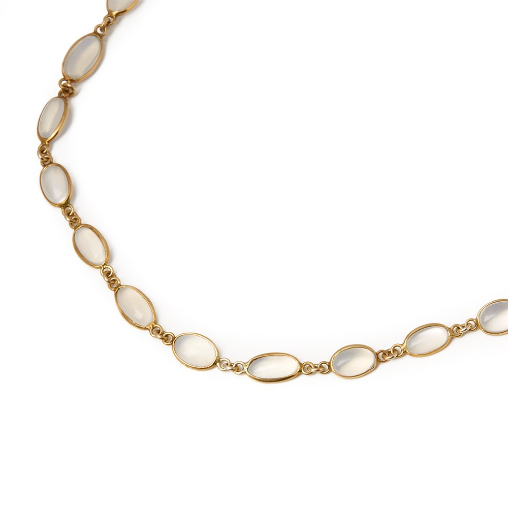 Cellini 9k Yellow Gold Moonstone Necklace