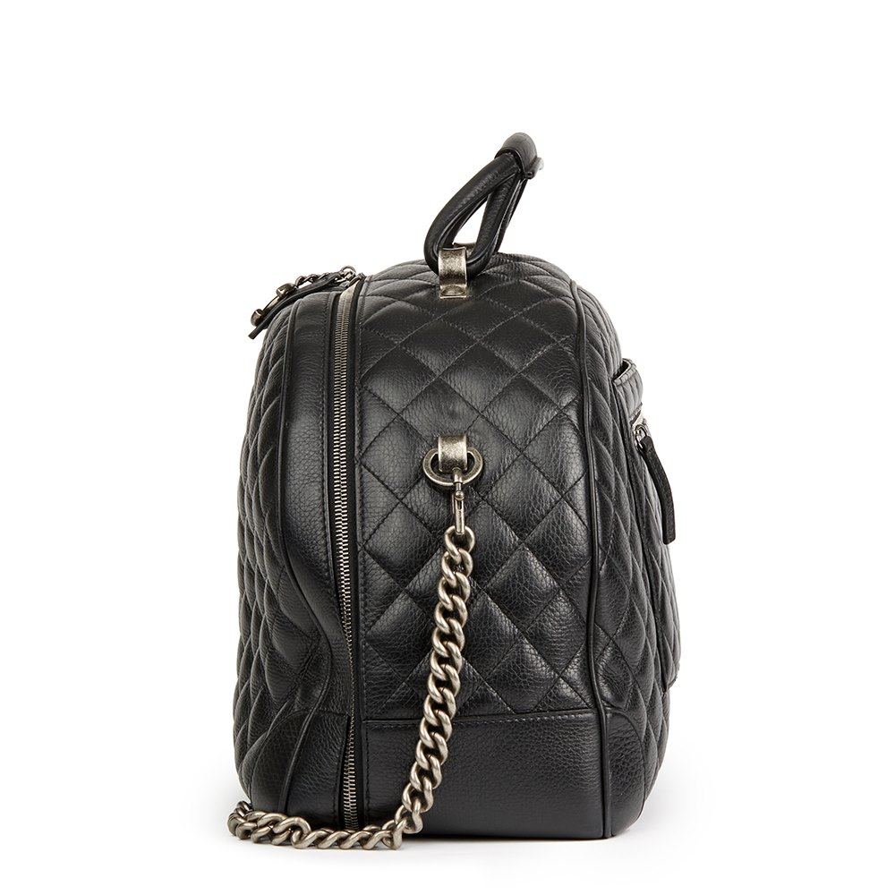 chanel quilted bowling bag