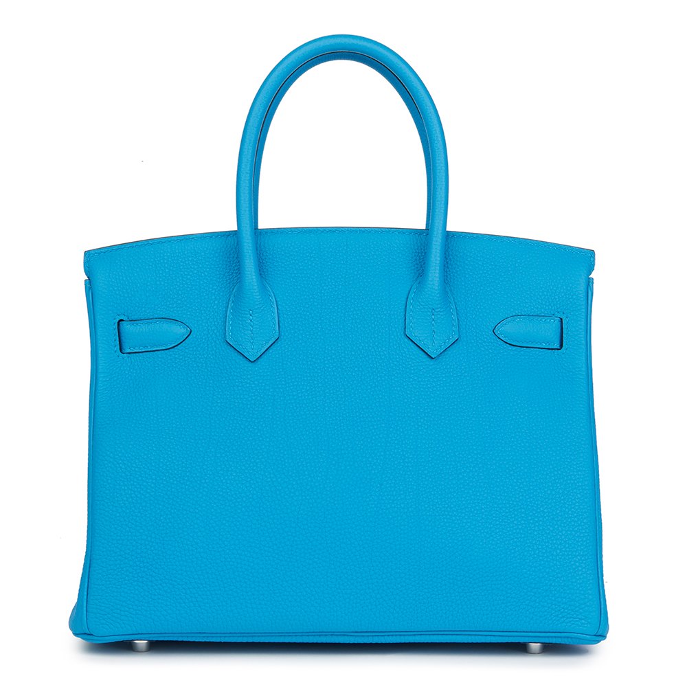 Hermès Blue Zanzibar & Malachite Togo Leather Verso Birkin 30cm