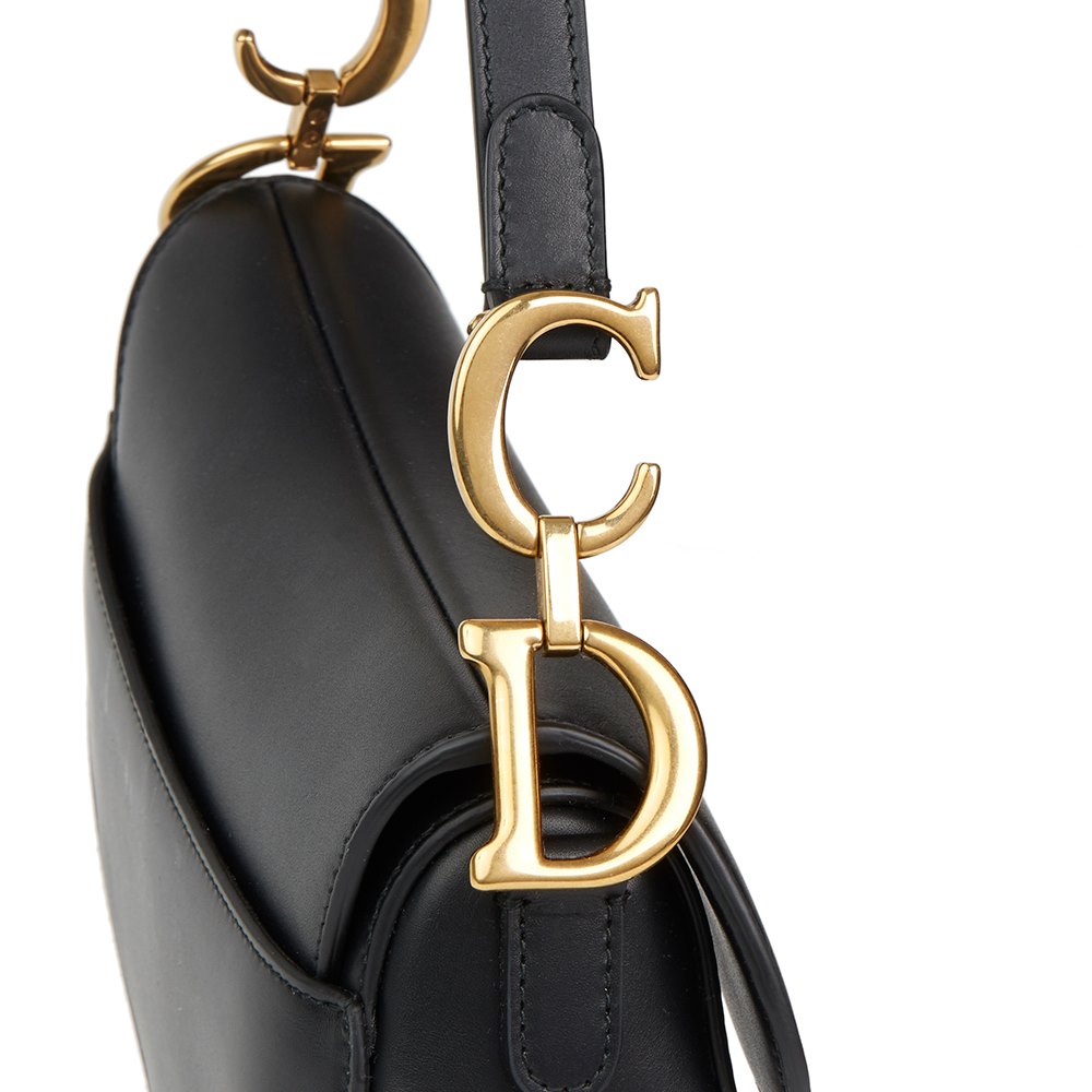 saddle bag in black calfskin price
