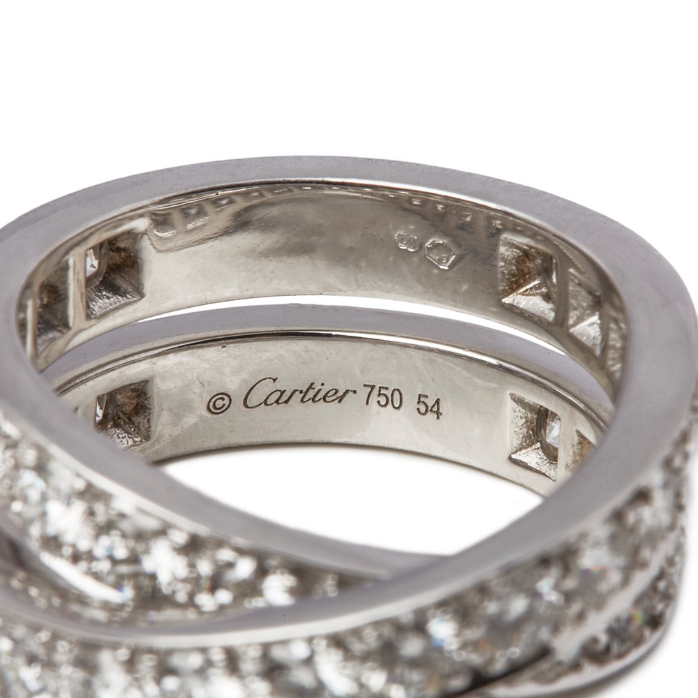 Cartier 18k White Gold Diamond Paris Nouvelle Vague Ring