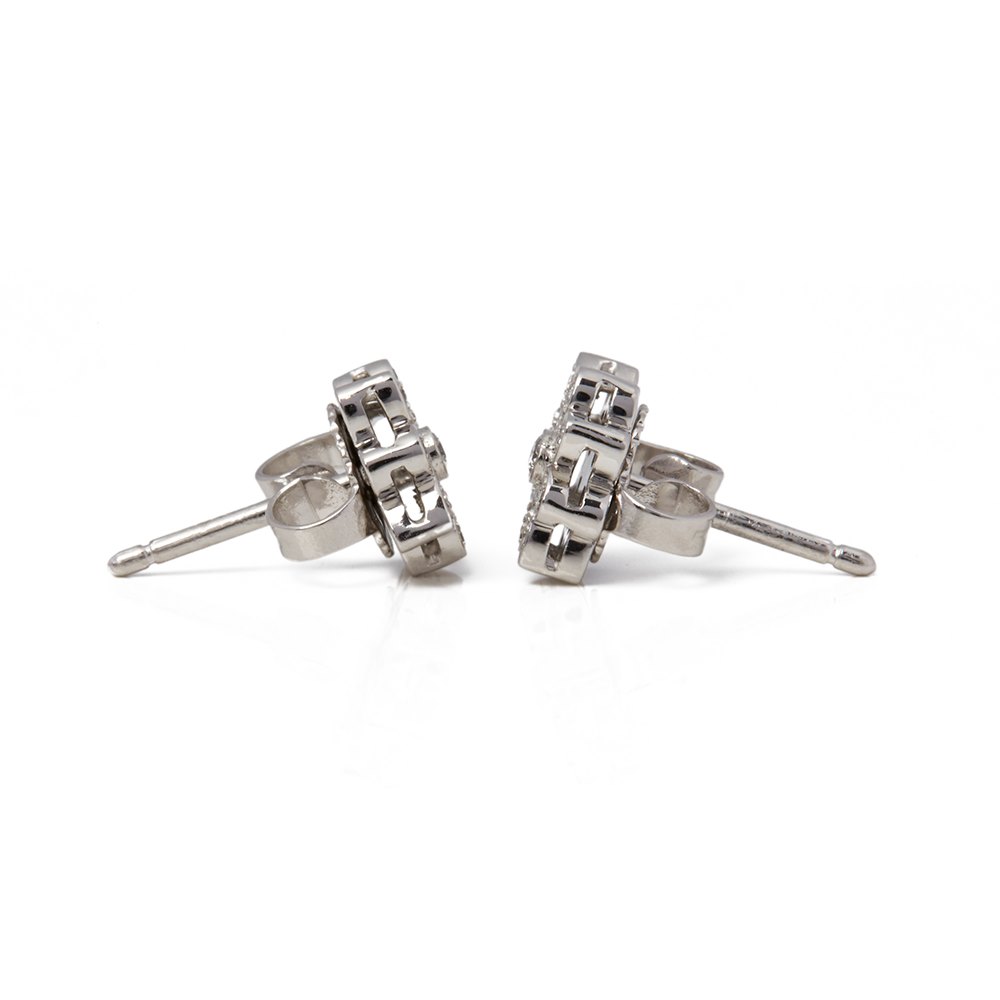 Tiffany & Co. Platinum Diamond Flower Enchant Stud Earrings