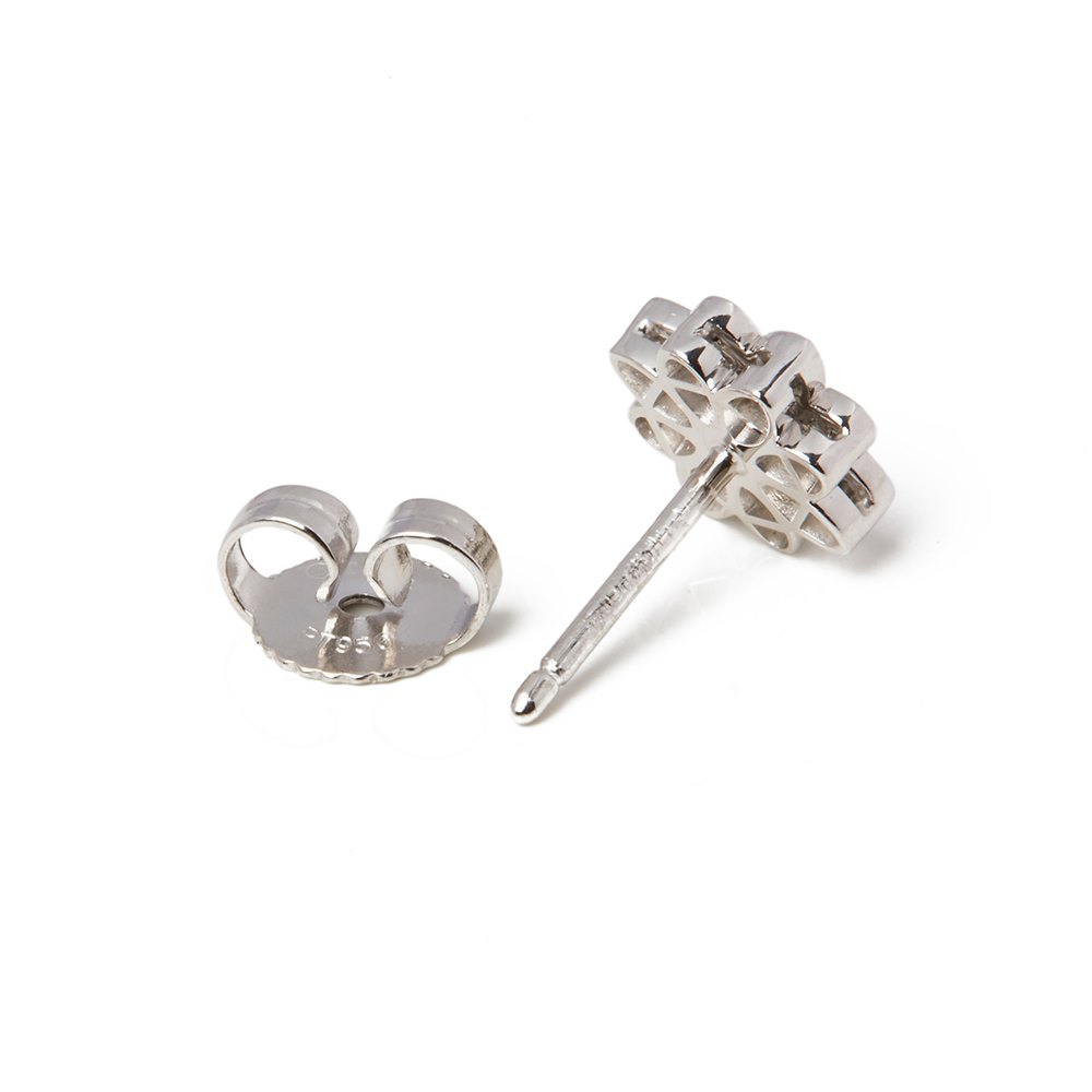 Tiffany & Co. Platinum Diamond Flower Enchant Stud Earrings