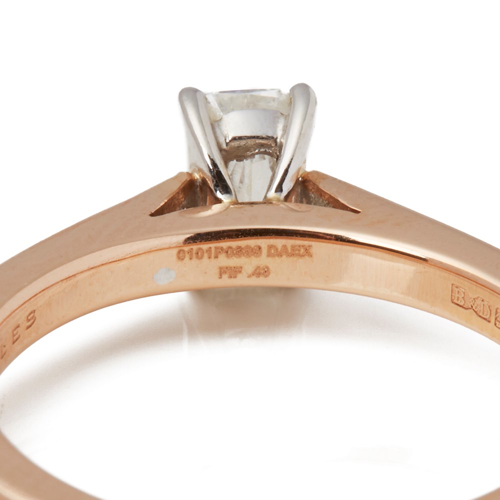 Boodles 18k Rose Gold Harmony Ashoka Diamond Ring