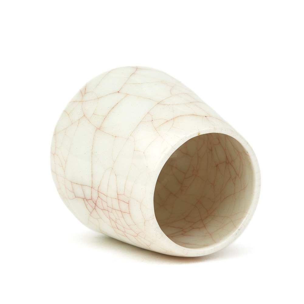 SONIA LEWIS STUDIO CERAMIC CRAQUEL GLAZED MINIATURE VASE 20th Century