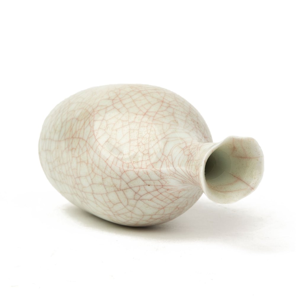 SONIA LEWIS STUDIO CERAMIC CRAQUEL GLAZED BOTTLE VASE 20th Century