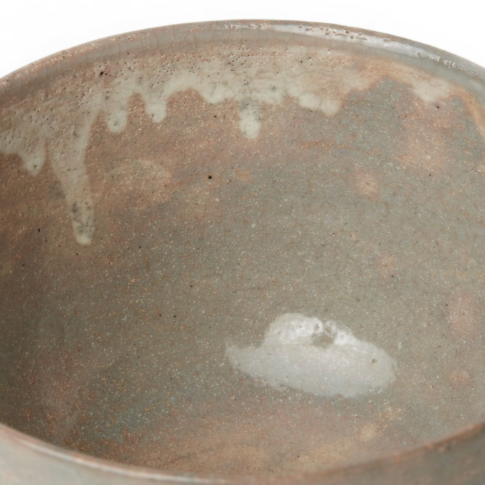 JAPANESE RED EARTHENWARE LANDSCAPE STUDIO POTTERY BOWL 20th Century
