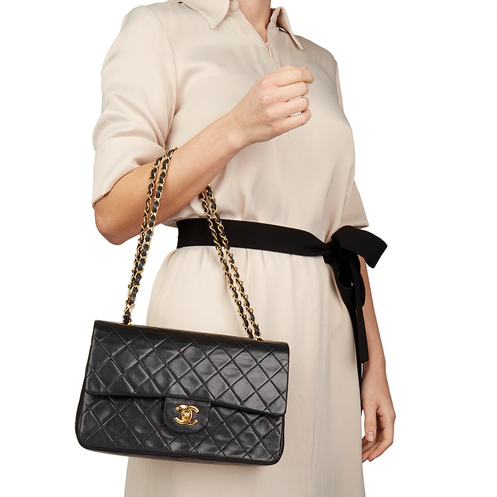 Chanel Medium Classic Double Flap Bag 1990 HB2354 | Second Hand Handbags
