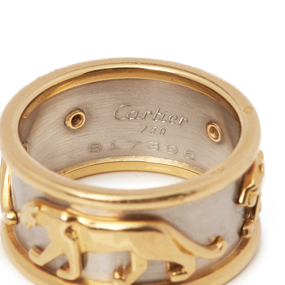 Cartier 18k Yellow & 18k White Gold Men's Panthère Ring