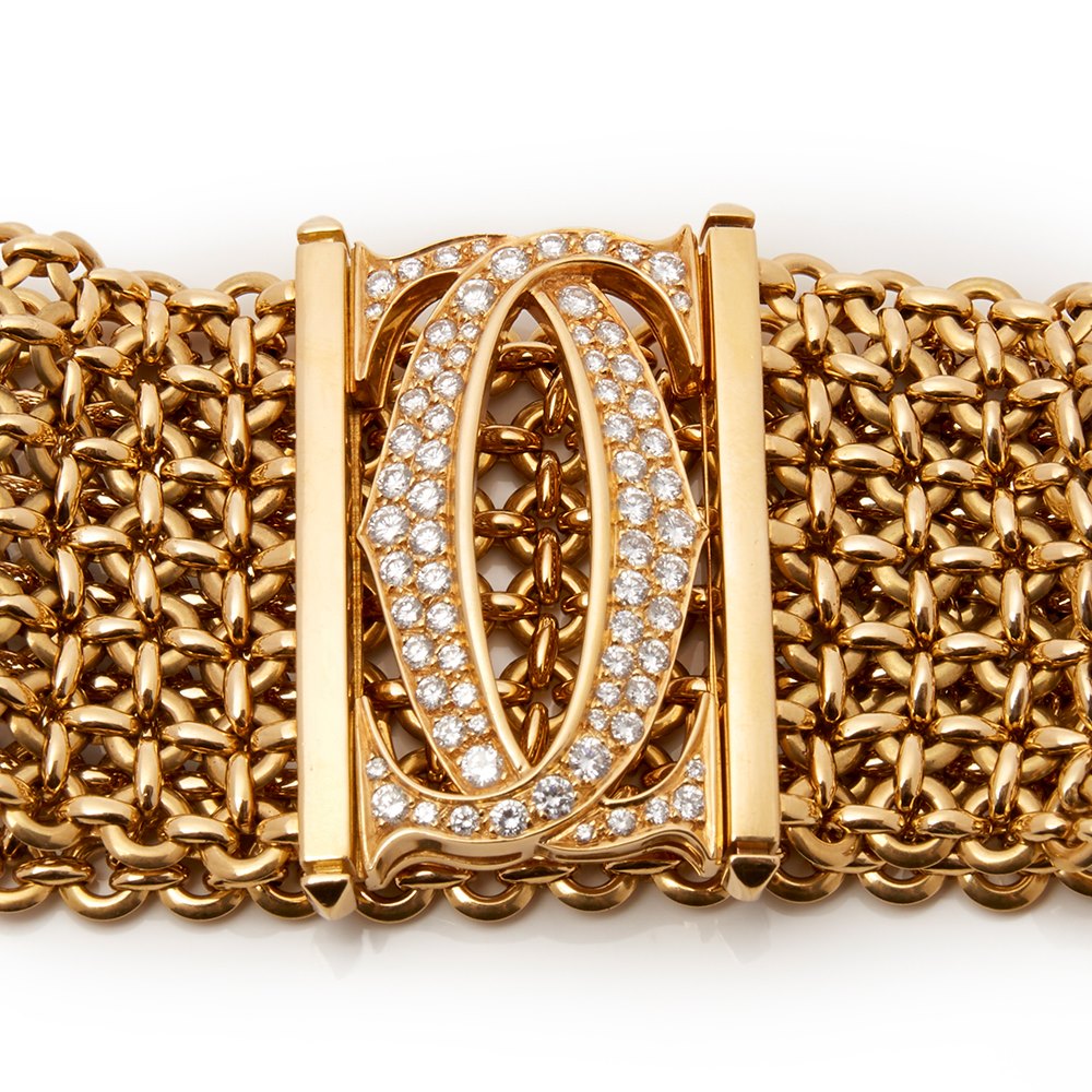 Cartier 18k Yellow Gold Diamond Large Penelope Bracelet