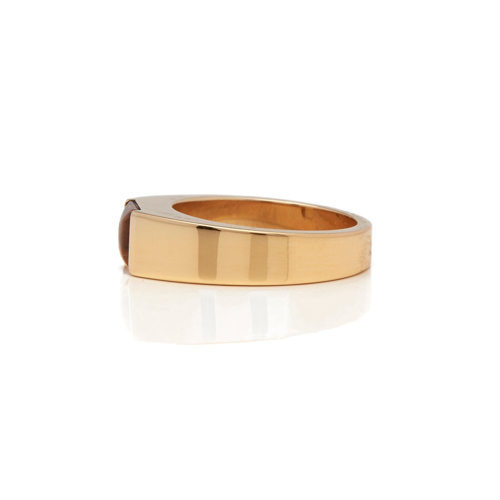 Cartier 18k Yellow Gold Citrine Tank Ring