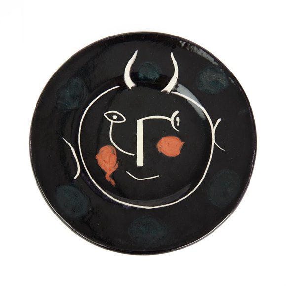 Pablo Picasso Ltd Edition Service Visage Noir Plate 1948