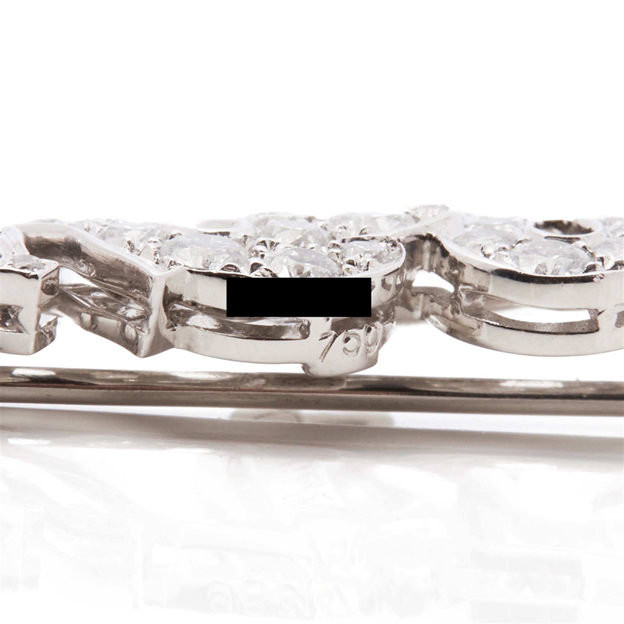 Cartier 18k White Gold Diamond & Coral Dragon Jabot Pin