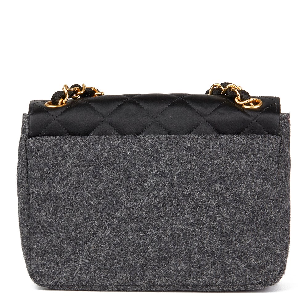 chanel mini flap bag grey