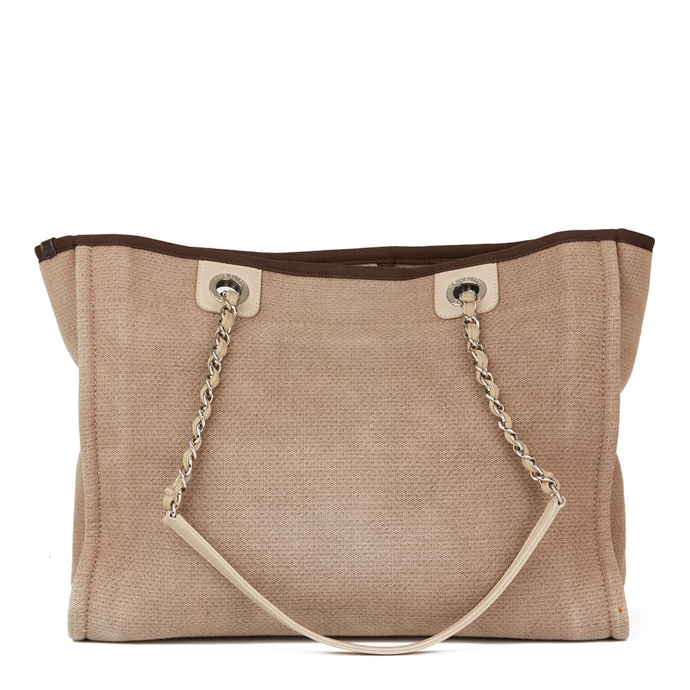 Chanel Brown Canvas Small Deauville Tote
