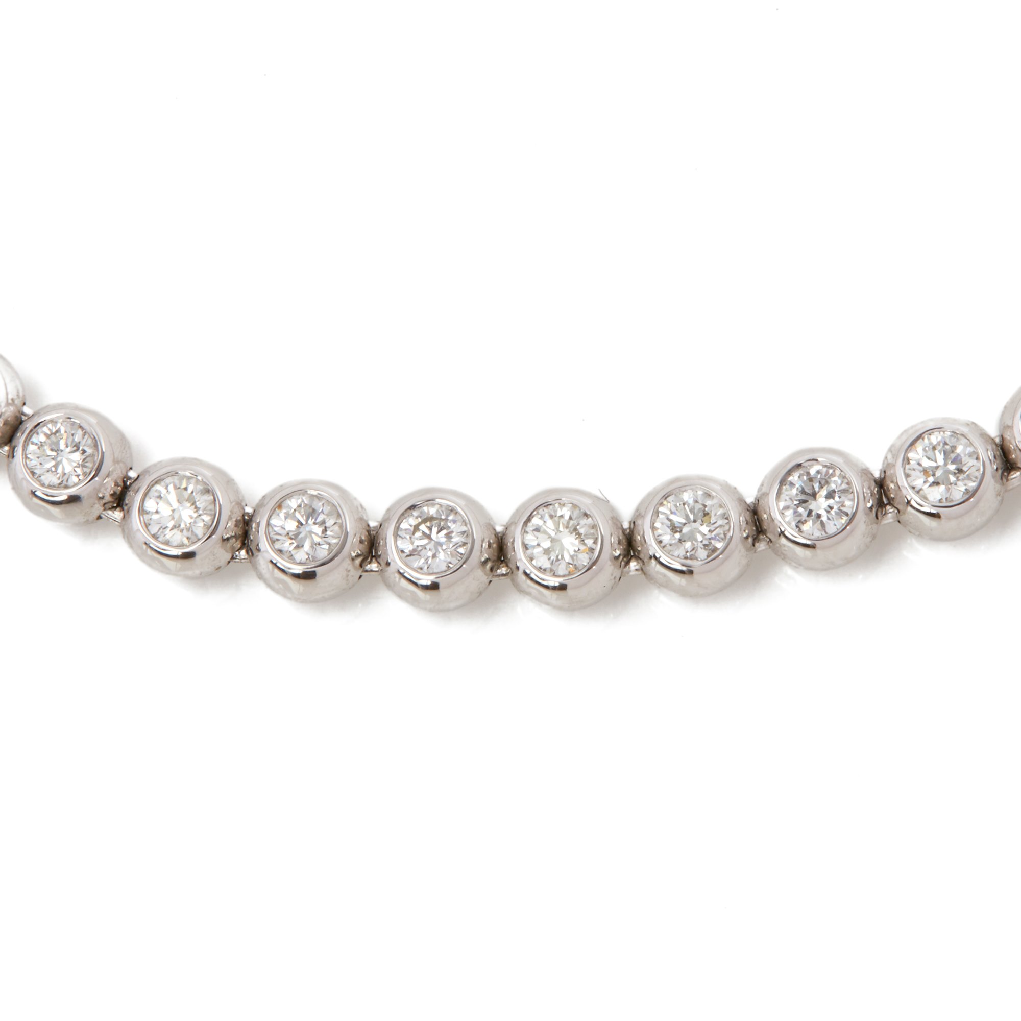 Diamanten 18k White Gold Beaded 4.50ct Diamond Necklace