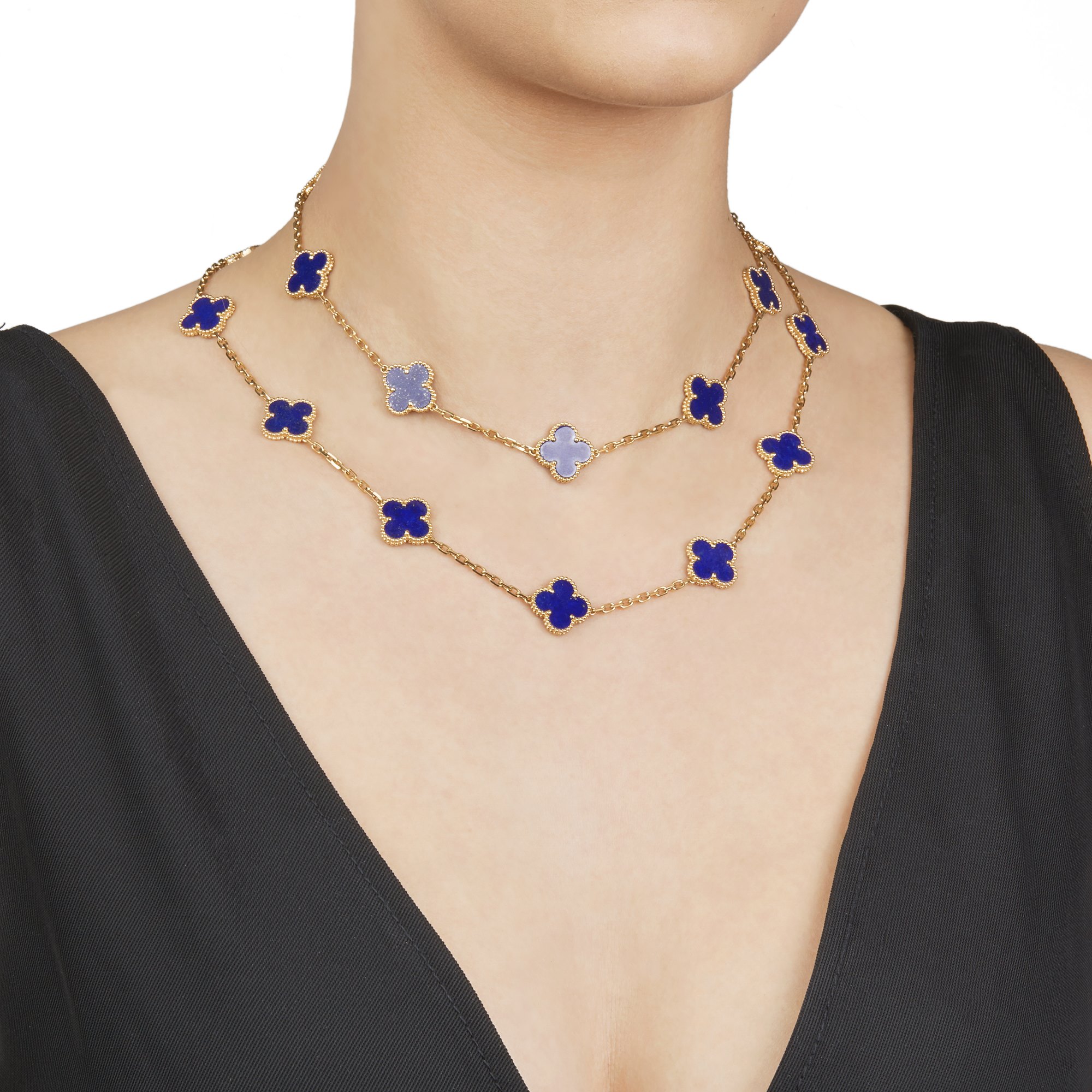 van cleef's 20 motif alhambra necklace