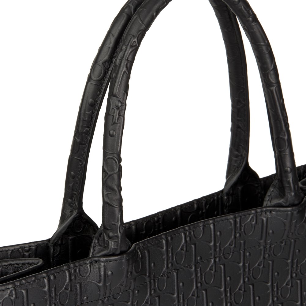 christian dior black leather bag