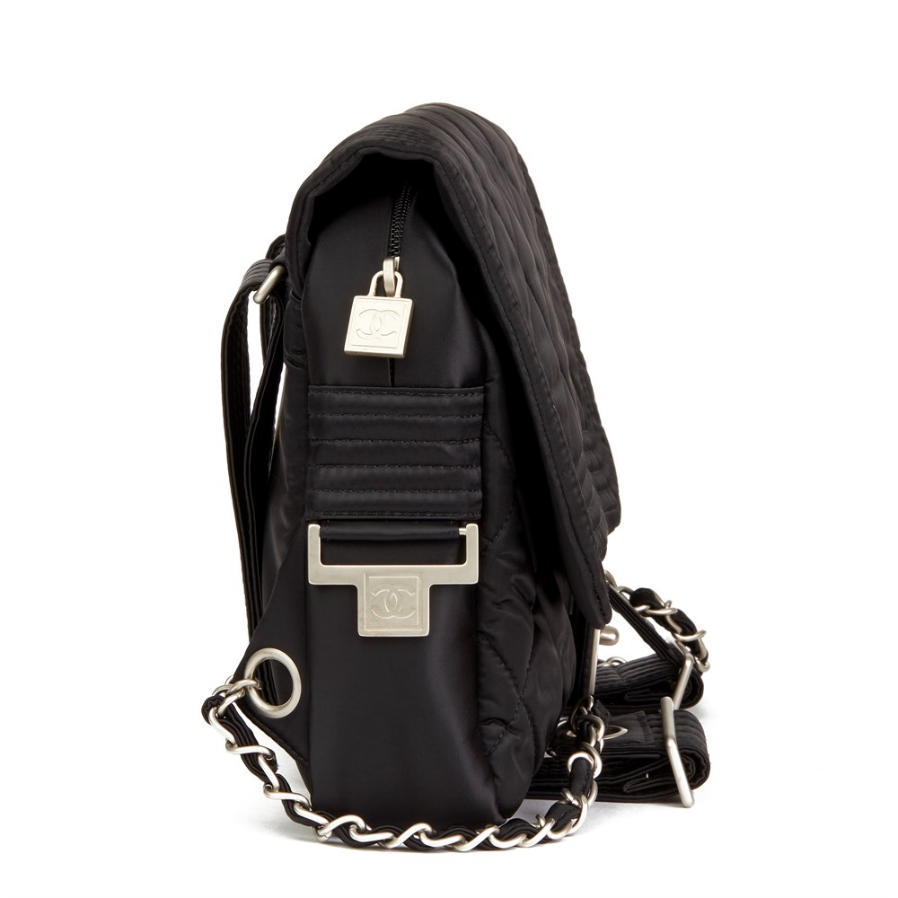 Chanel Black Quilted Nylon Sports Line Backpack