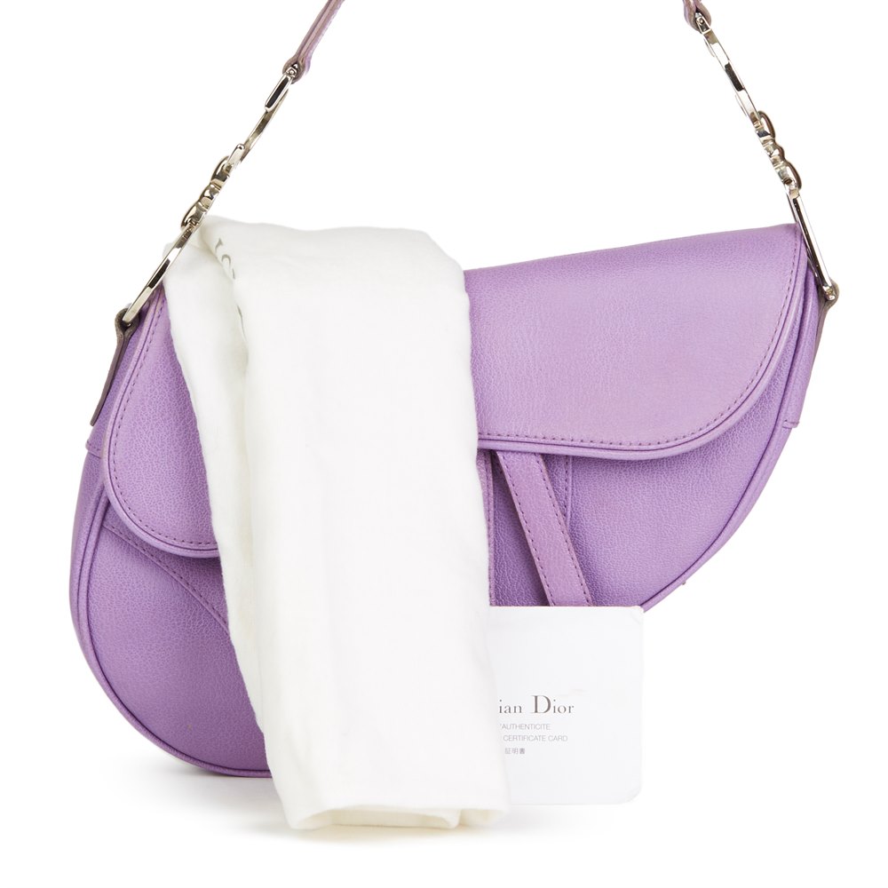 dior saddle bag purple