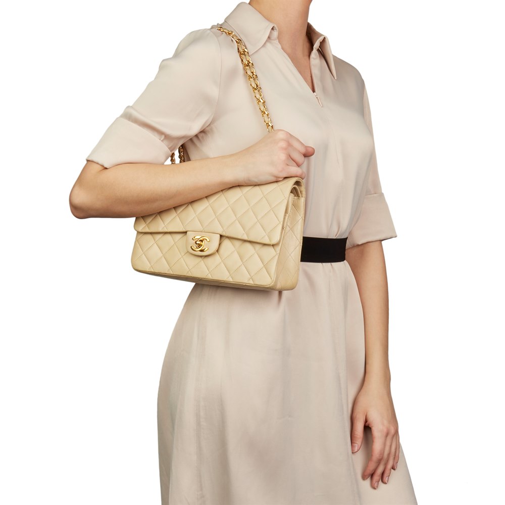 Chanel Medium Classic Double Flap Bag 1986 HB2502 | Second Hand Handbags