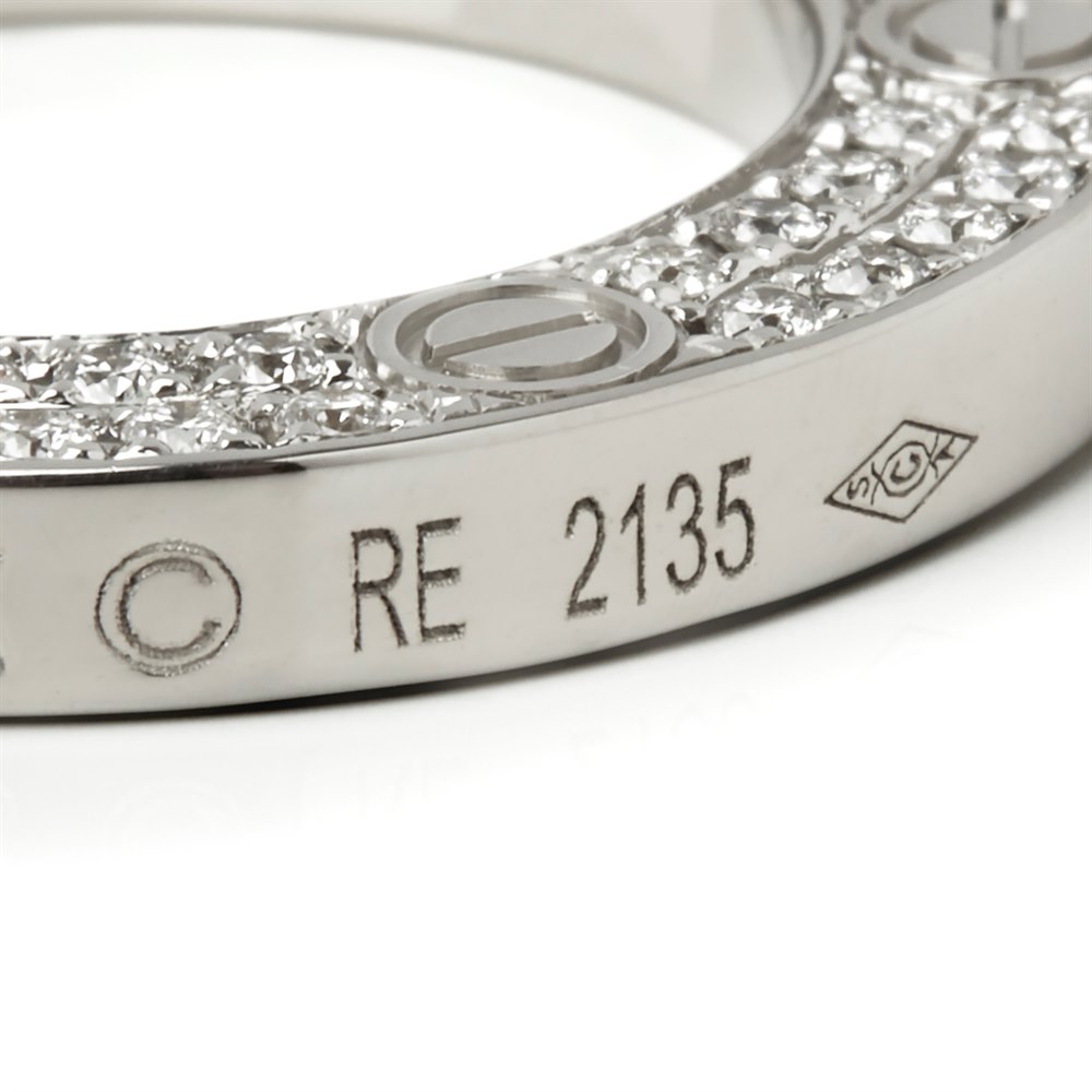 Cartier 18k White Gold Diamond Love Necklace