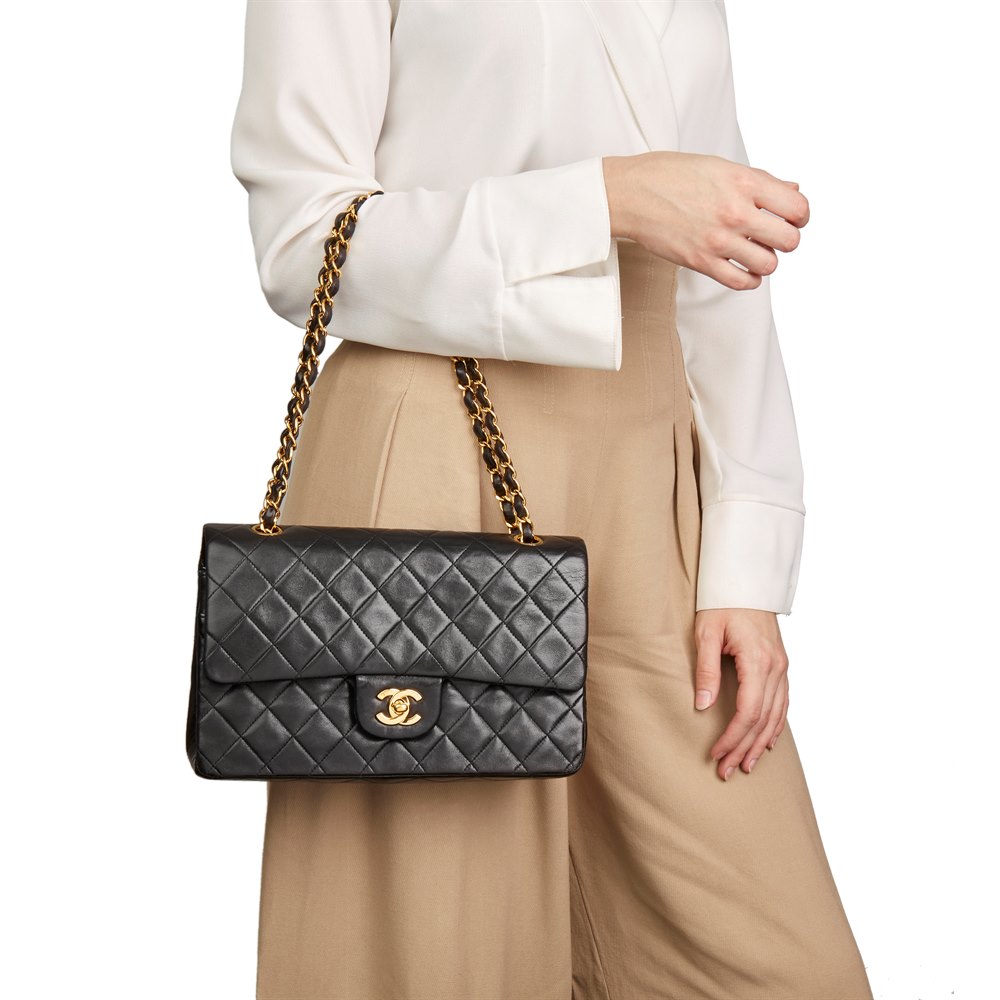 Chanel Medium Classic Double Flap Bag 1991 HB2623 | Second Hand Handbags