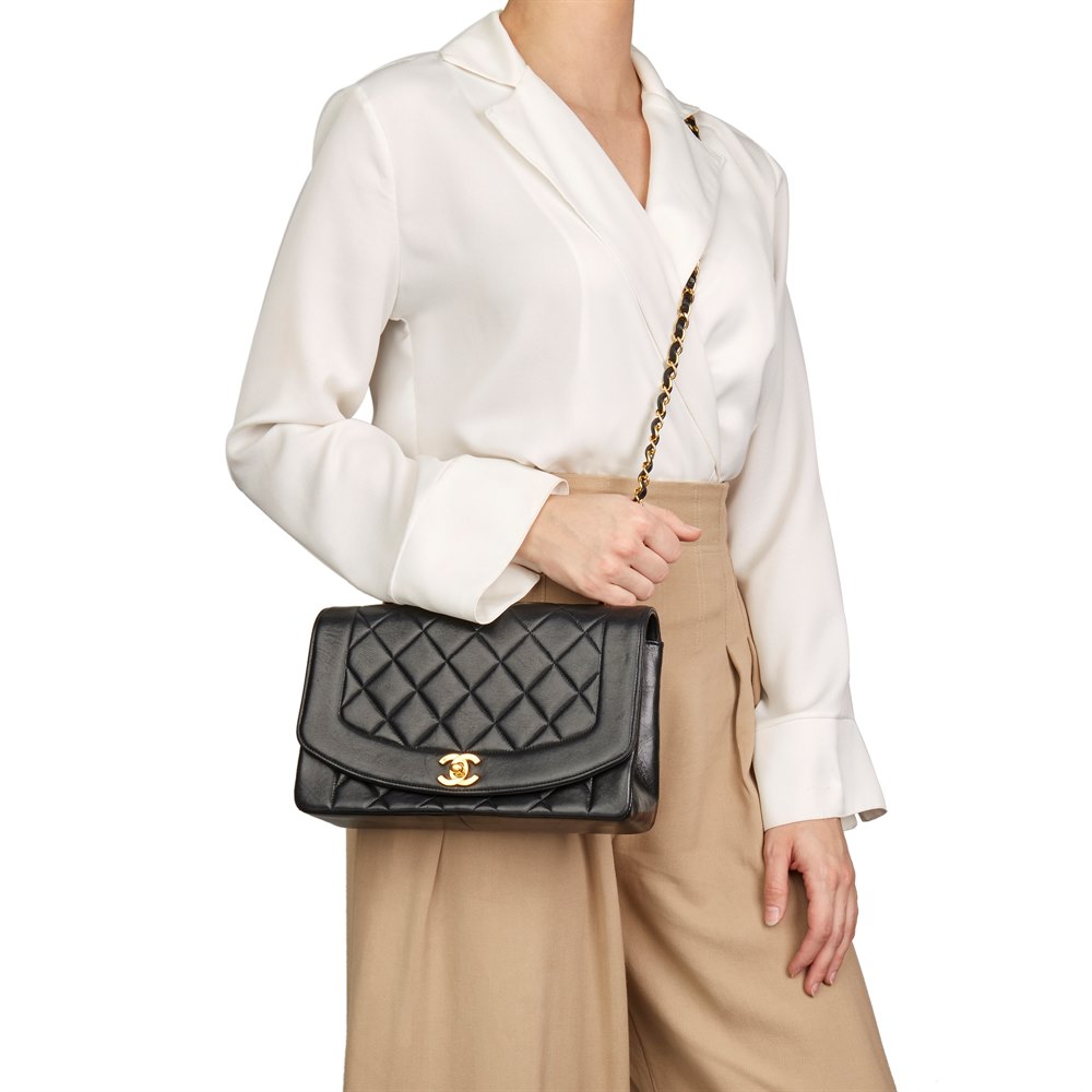 Chanel Medium Diana Classic Single Flap Bag 1991 HB2638 | Second Hand ...