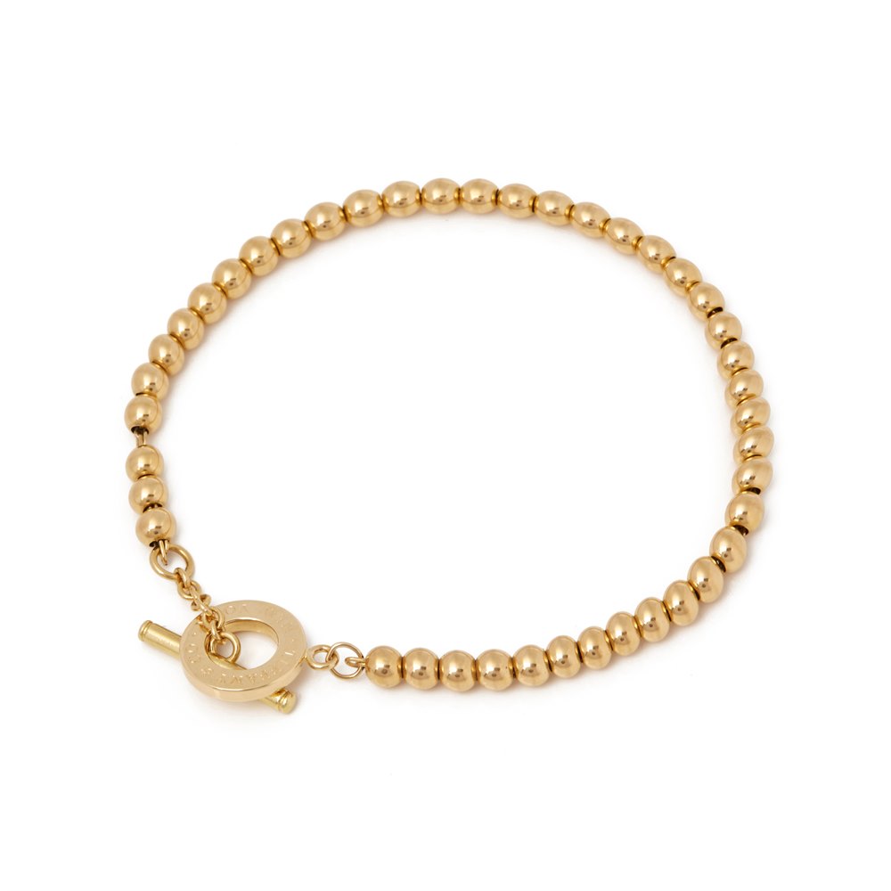 Tiffany & Co. 18k Yellow Gold Tiffany Beads Toggle Bracelet