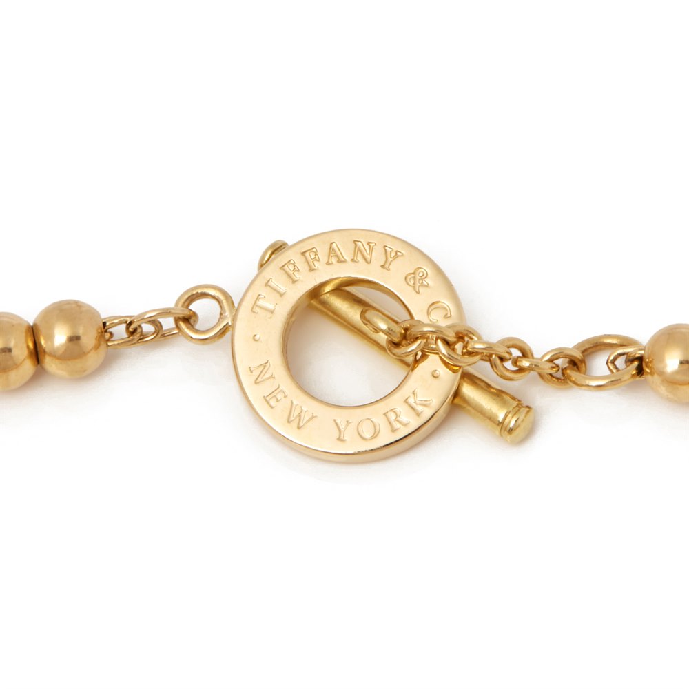 Tiffany & Co. 18k Yellow Gold Tiffany Beads Toggle Bracelet