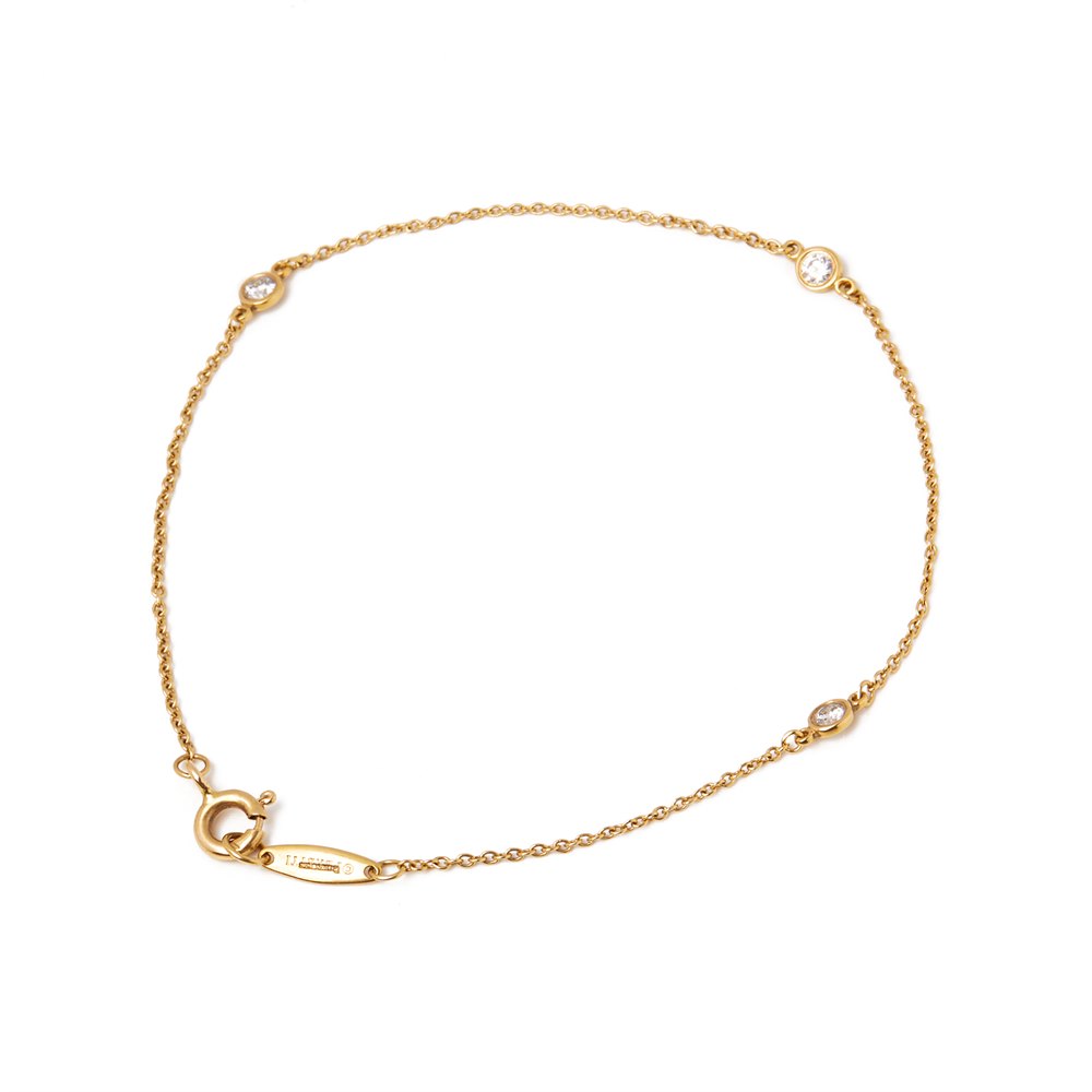 Tiffany & Co. 18k Yellow Gold Elsa Peretti Diamonds By The Yard Bracelet