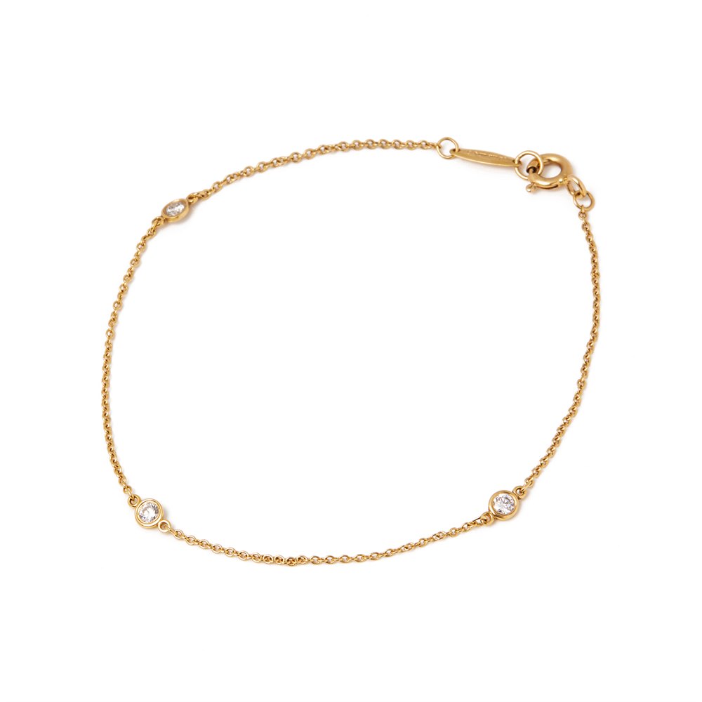 Tiffany & Co. 18k Yellow Gold Elsa Peretti Diamonds By The Yard Bracelet