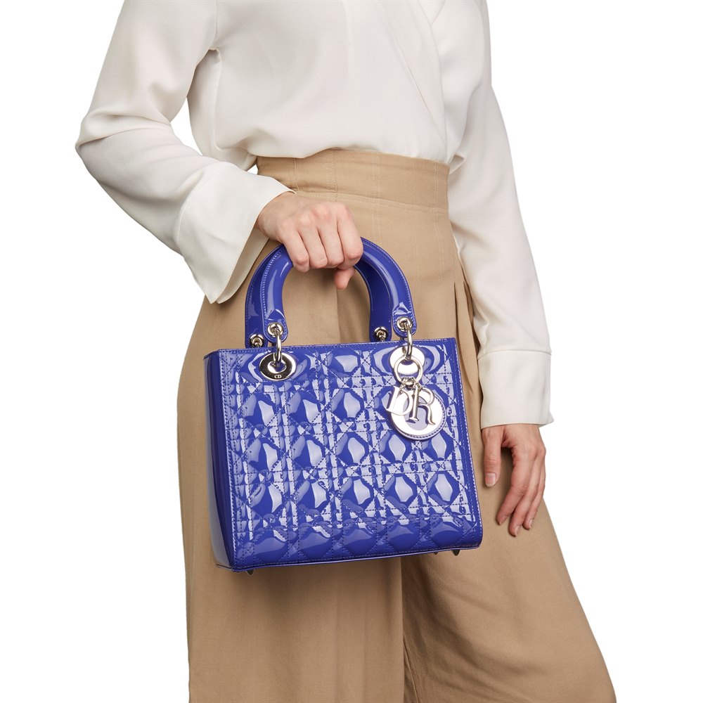 Lady Dior mm Christian Dior Canvas LADY DIOR Tassen & portemonnees Handtassen Handtasinzetten 