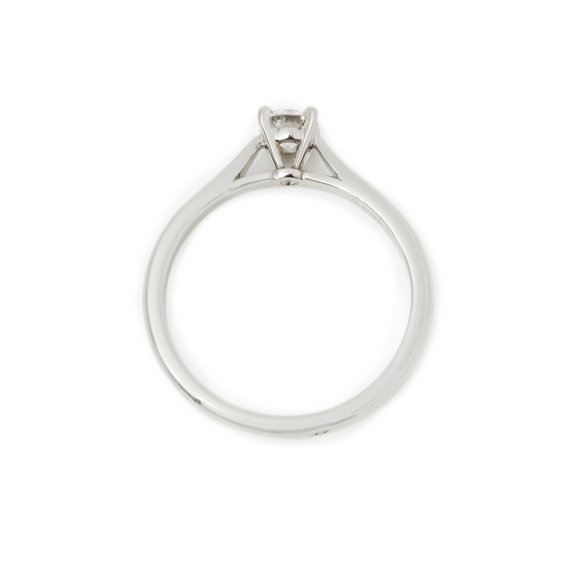 Cartier Platinum 0.26ct Round Brilliant Cut Solitaire Diamond Engagement Ring
