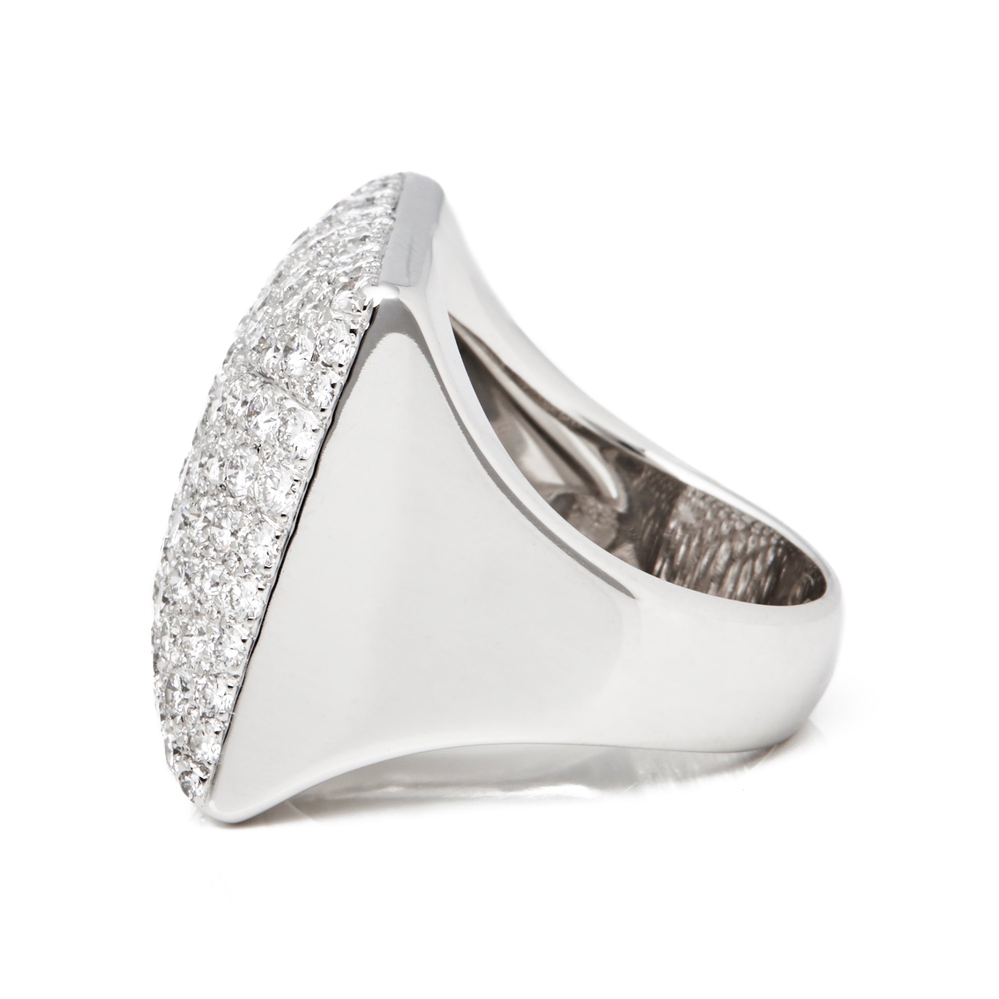 Cartier 18k White Gold Diamond Berlingot Ring