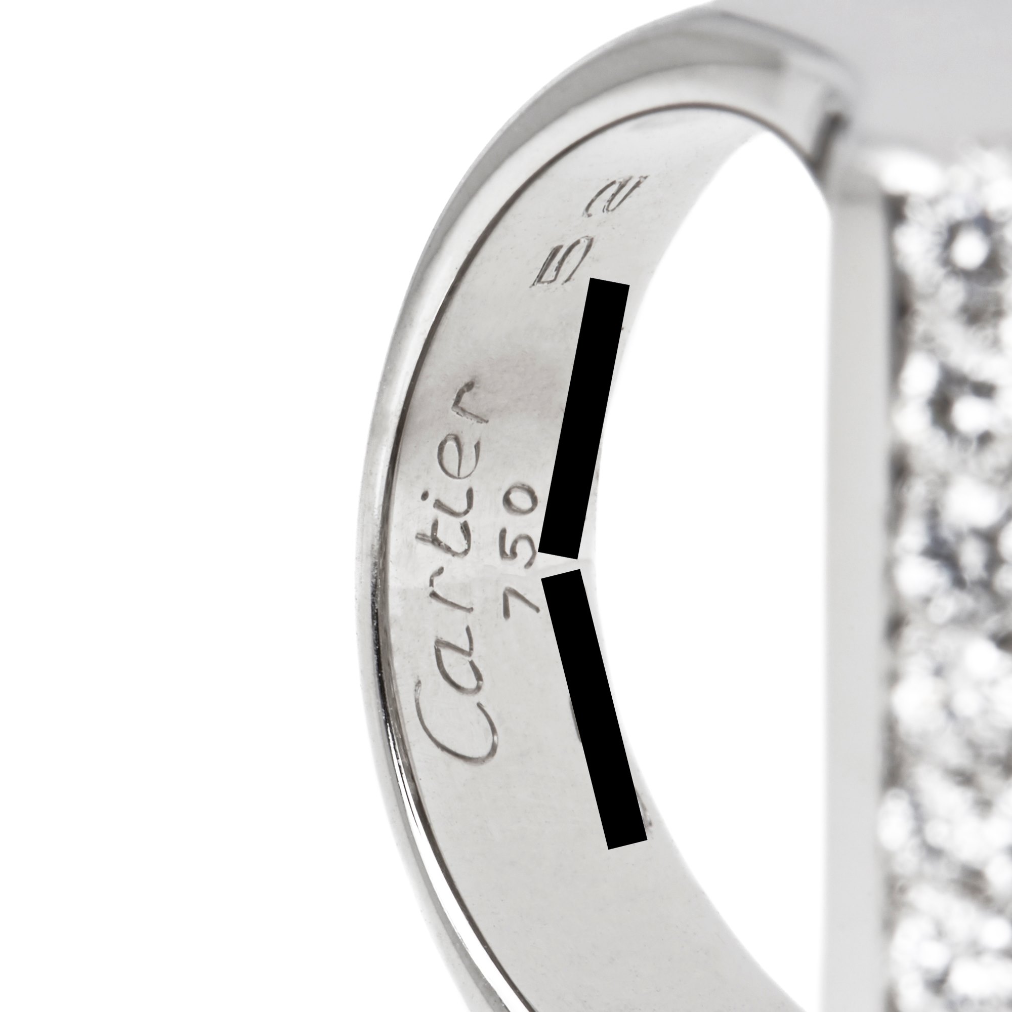 Cartier 18k White Gold Diamond Berlingot Ring