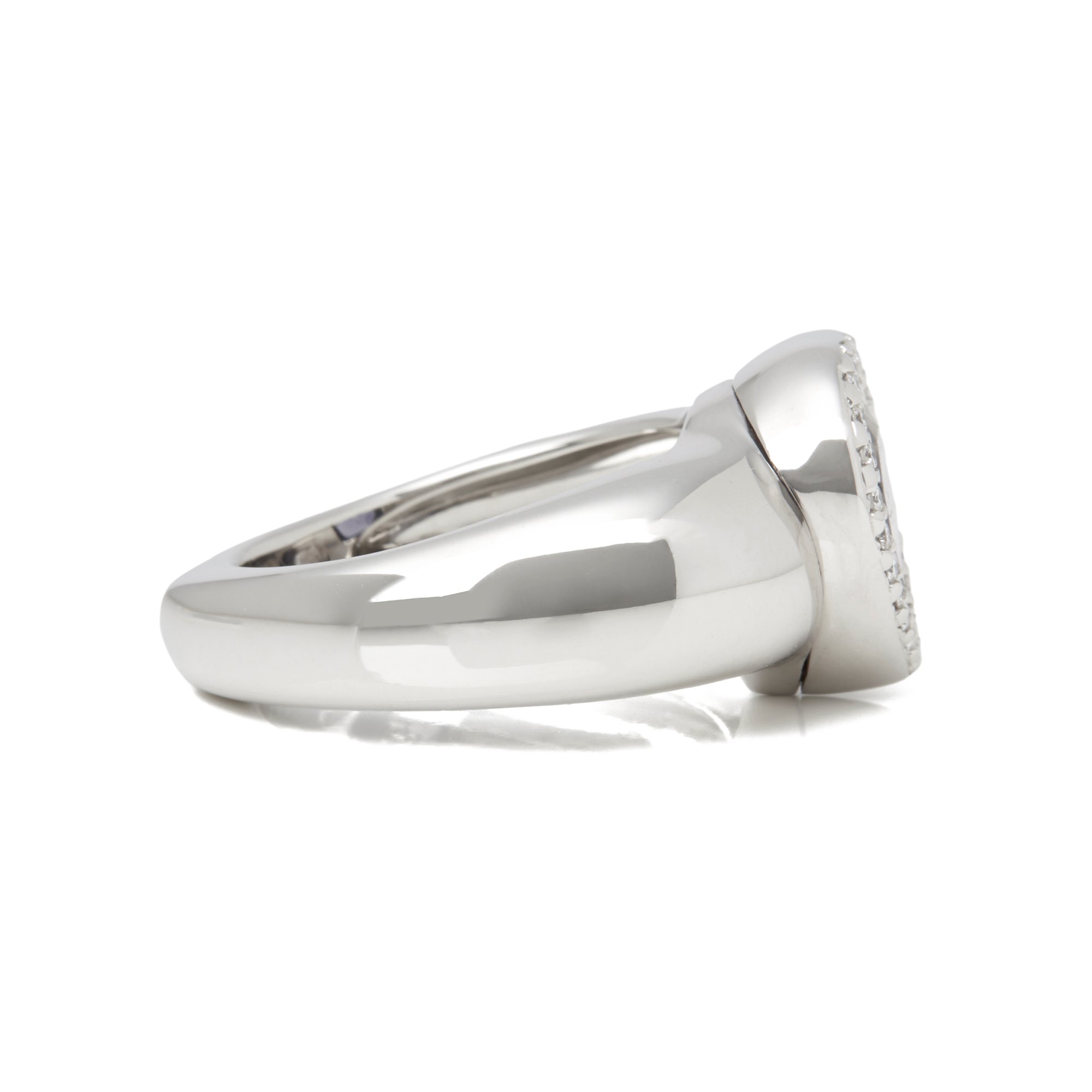 Piaget 18k White Gold Iolite & Diamond Heart Cocktail Ring