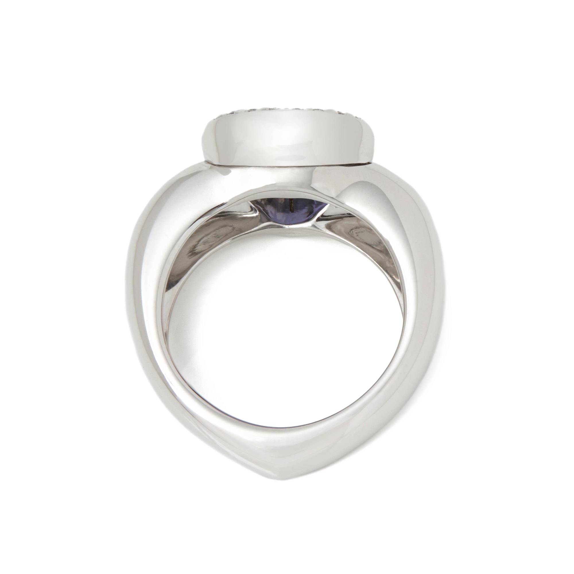 Piaget 18k White Gold Iolite & Diamond Heart Cocktail Ring