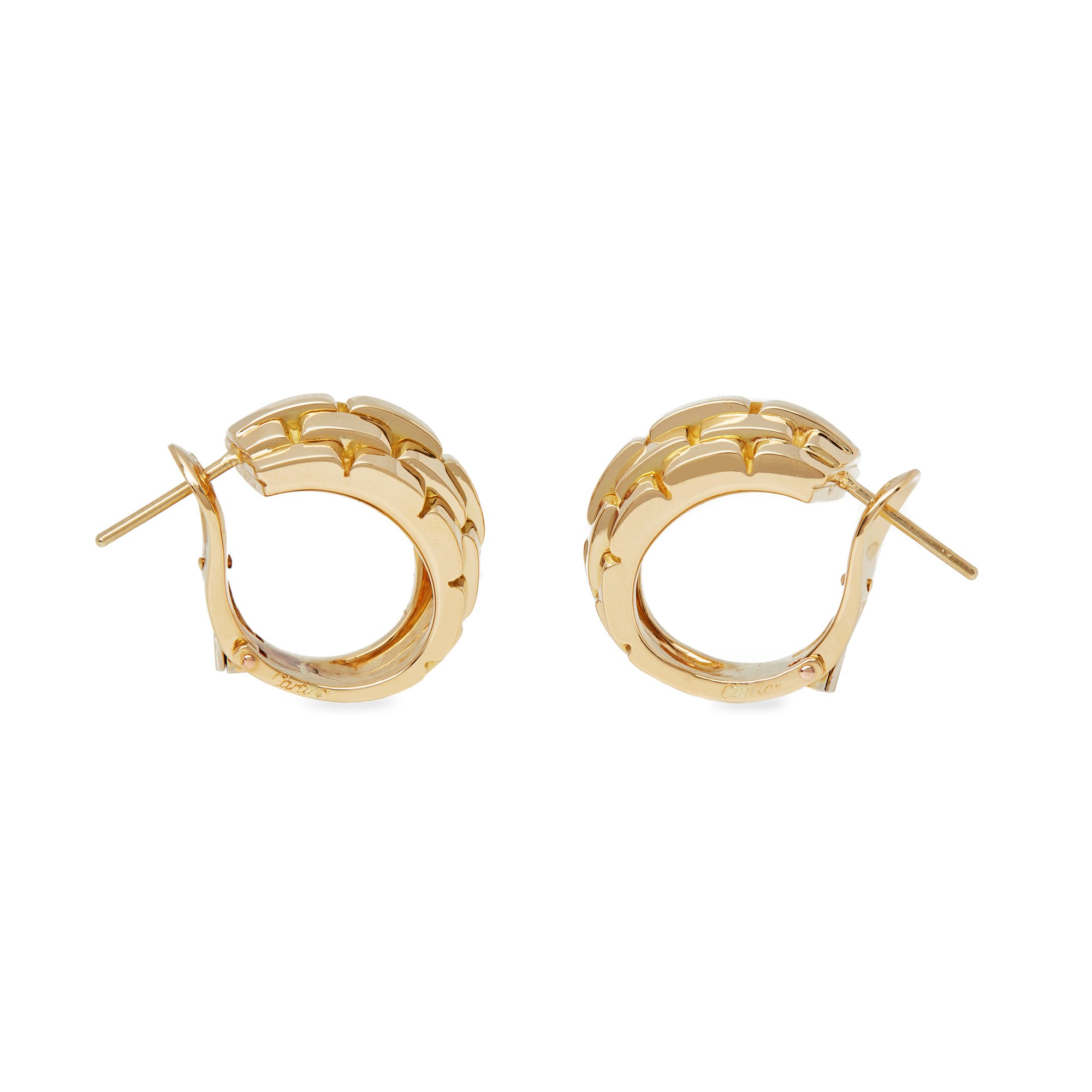 Cartier 18k Yellow Gold Maillon Panthère Earrings