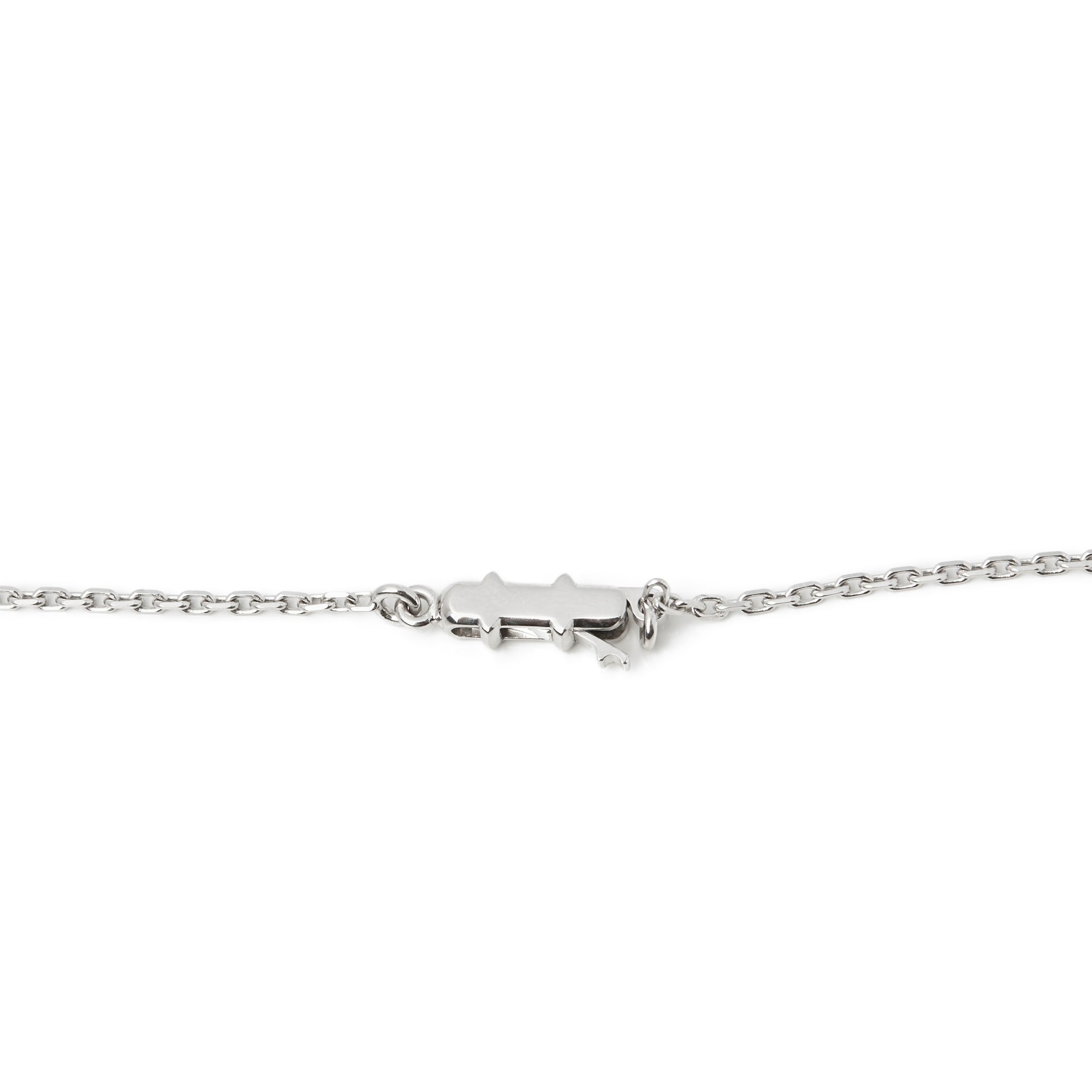 Cartier 18k White Gold Diamond Le Baiser Du Dragon Pendant Necklace
