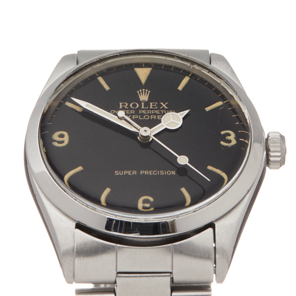 Rolex Explorer I Double Stamped T<25 Super Precision Stainless Steel 5500