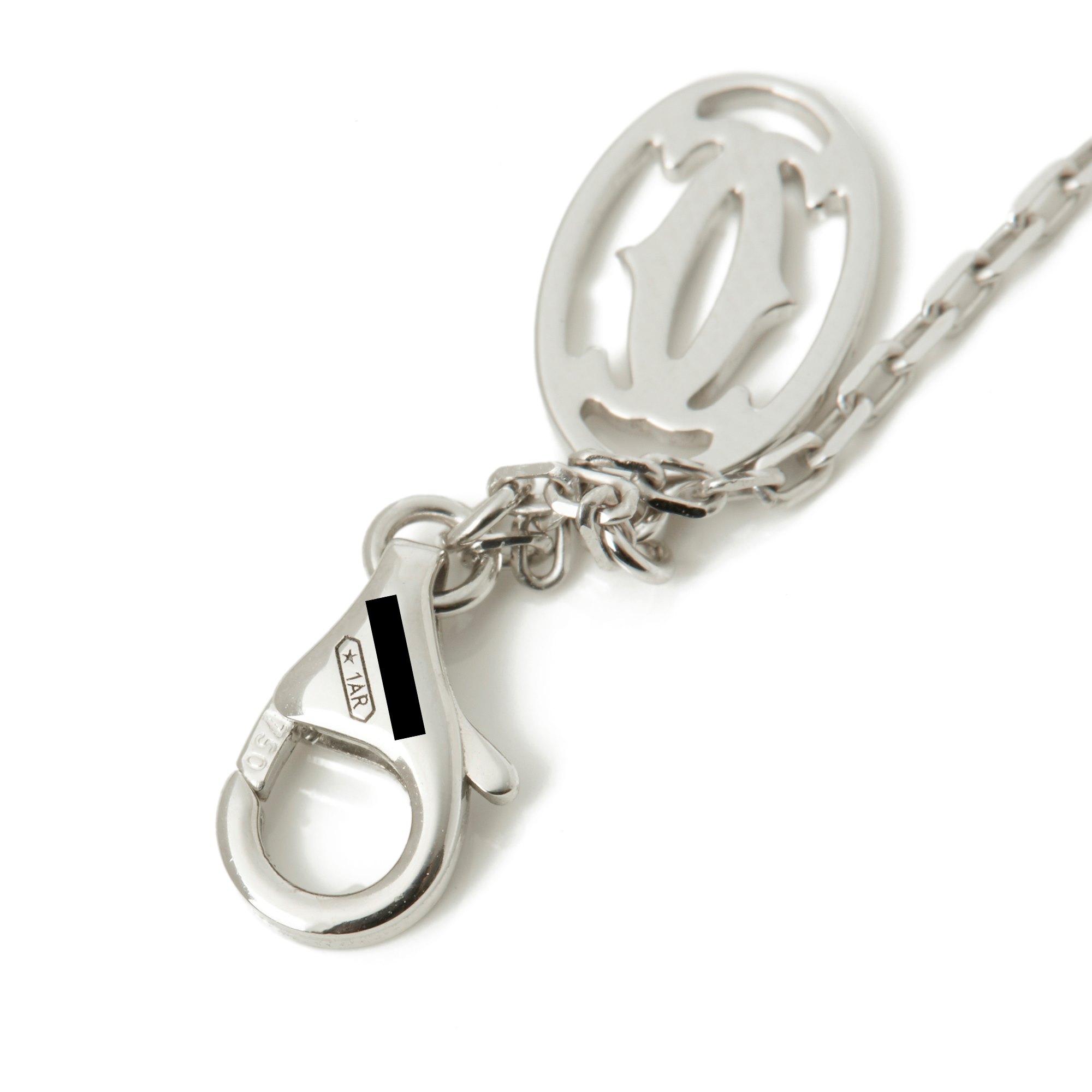 Cartier 18k White Gold Large Bespoke Elephant Pendant Necklace