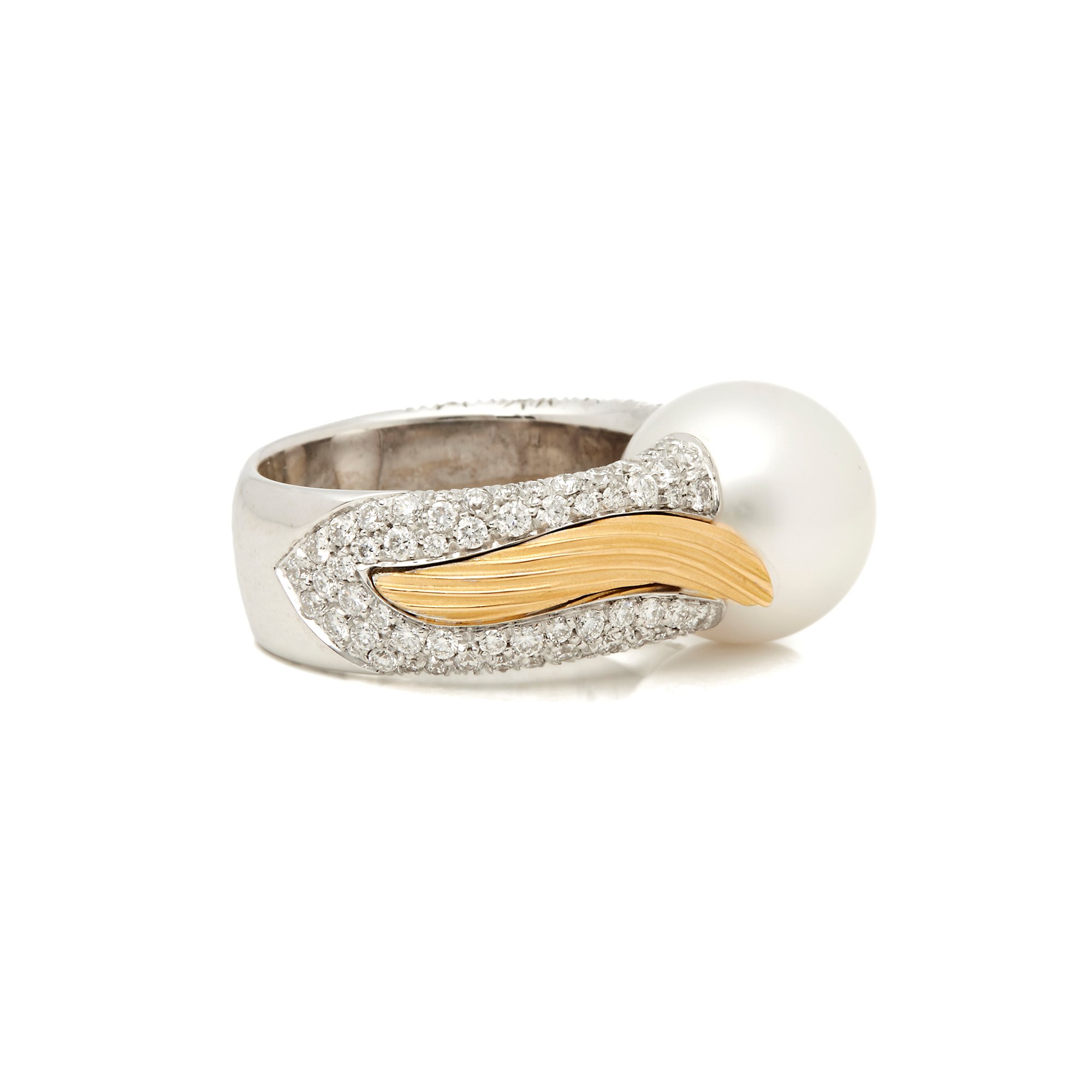Mikimoto Akoya Pearl & Diamond Cocktail Ring