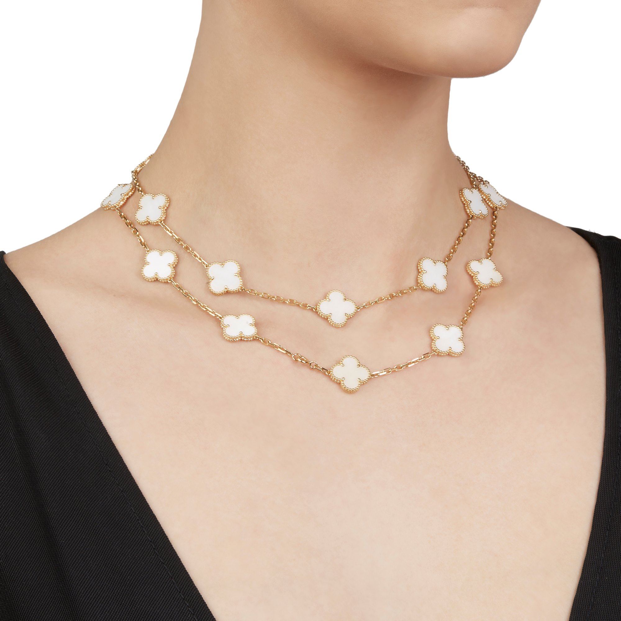 van cleef's 20 motif alhambra necklace