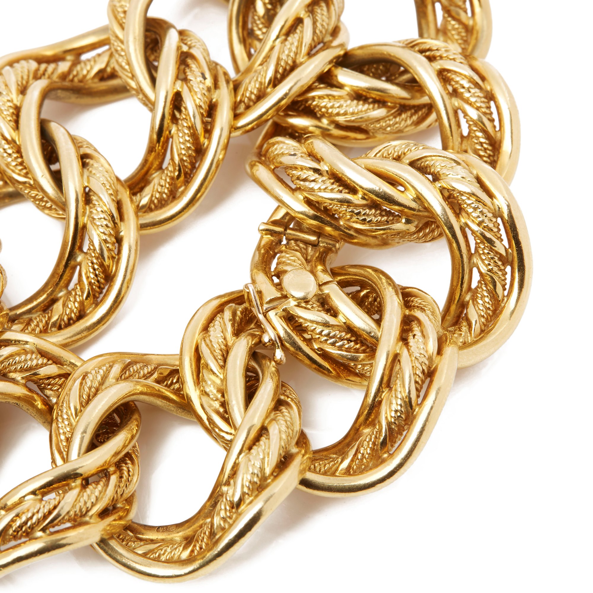 Kutchinsky 18k Yellow Gold 1960's Heavy Link Vintage Bracelet