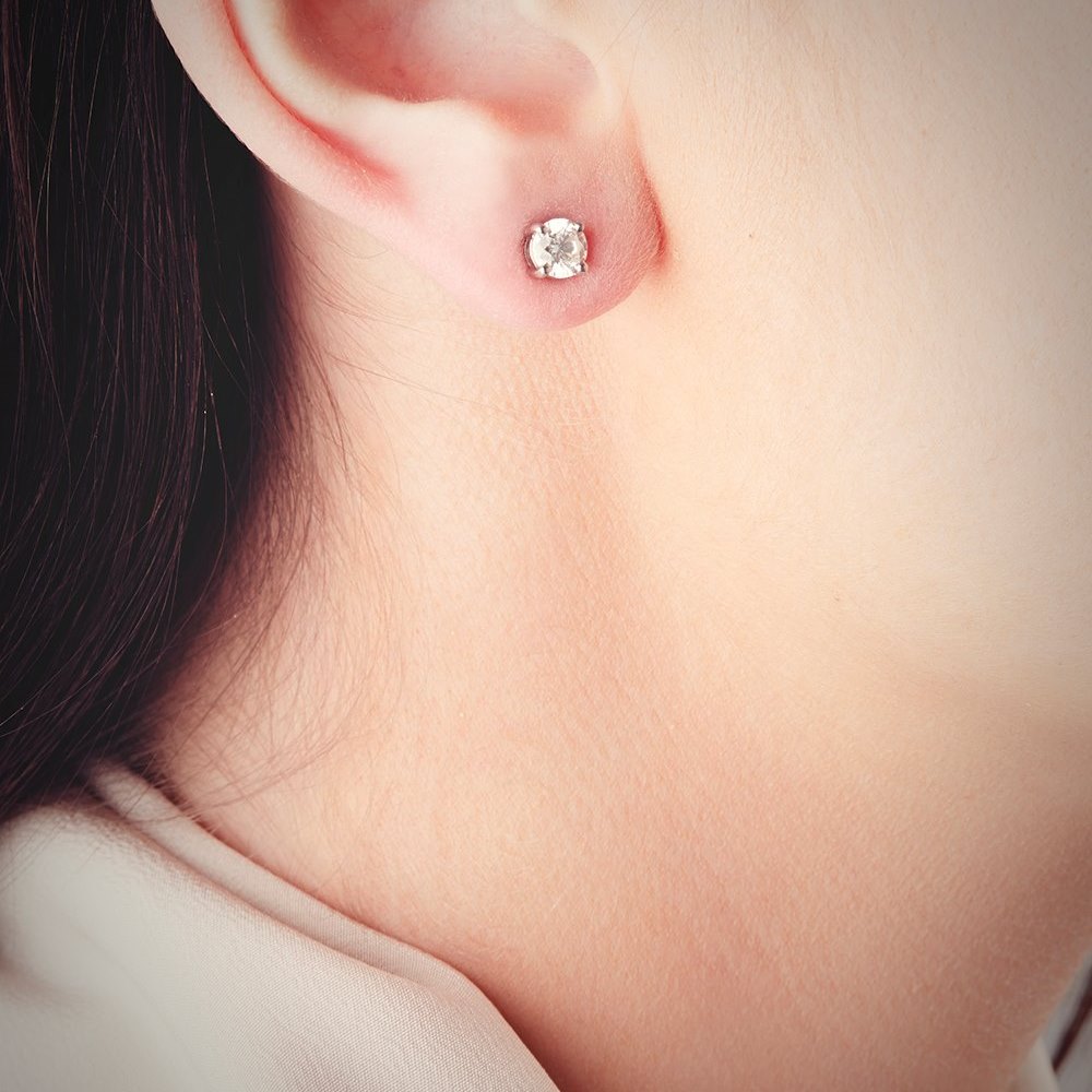 Platinum Platinum 1.06ct Round Brilliant Cut Diamond Stud Earrings