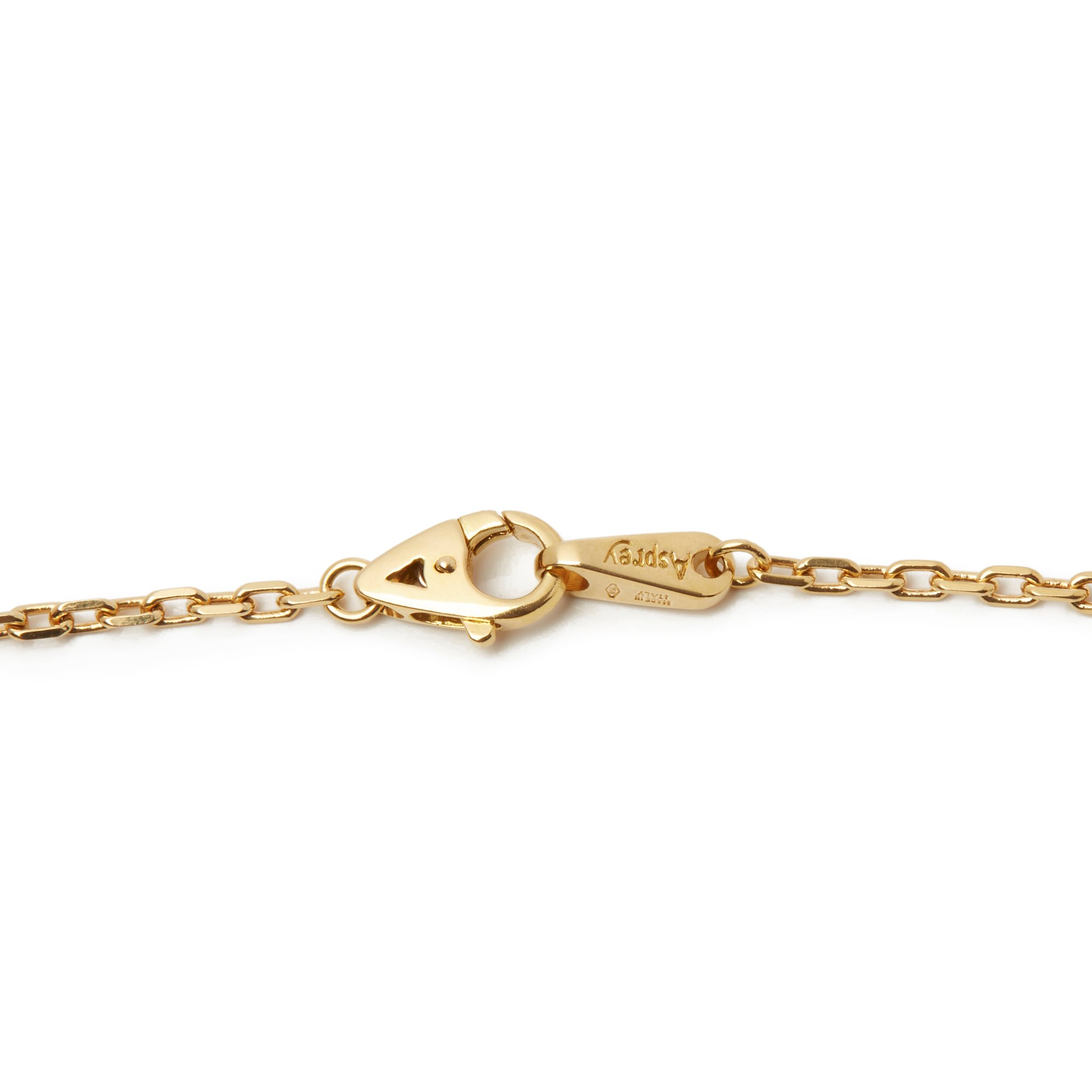 Asprey 18k Yellow Gold Cross Pendant Necklace