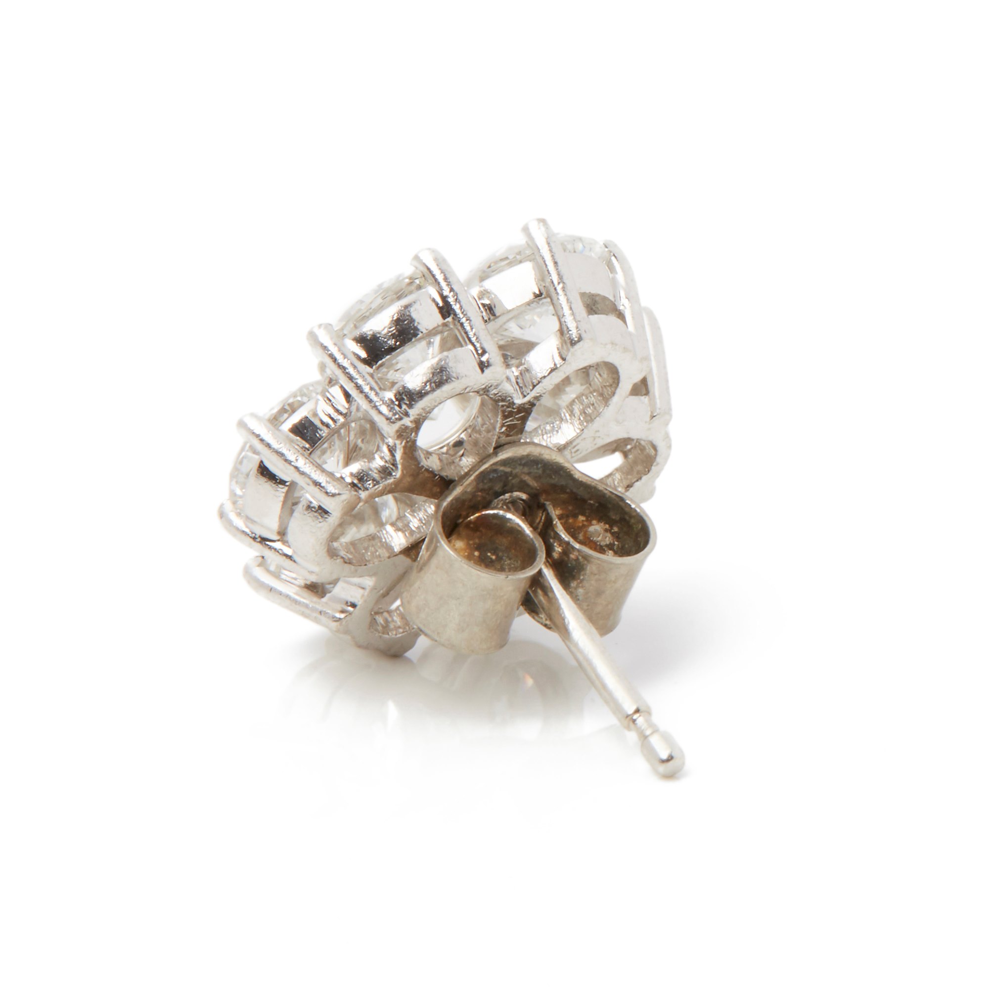 Boodles 18k White Gold Diamond Cluster Stud Earrings